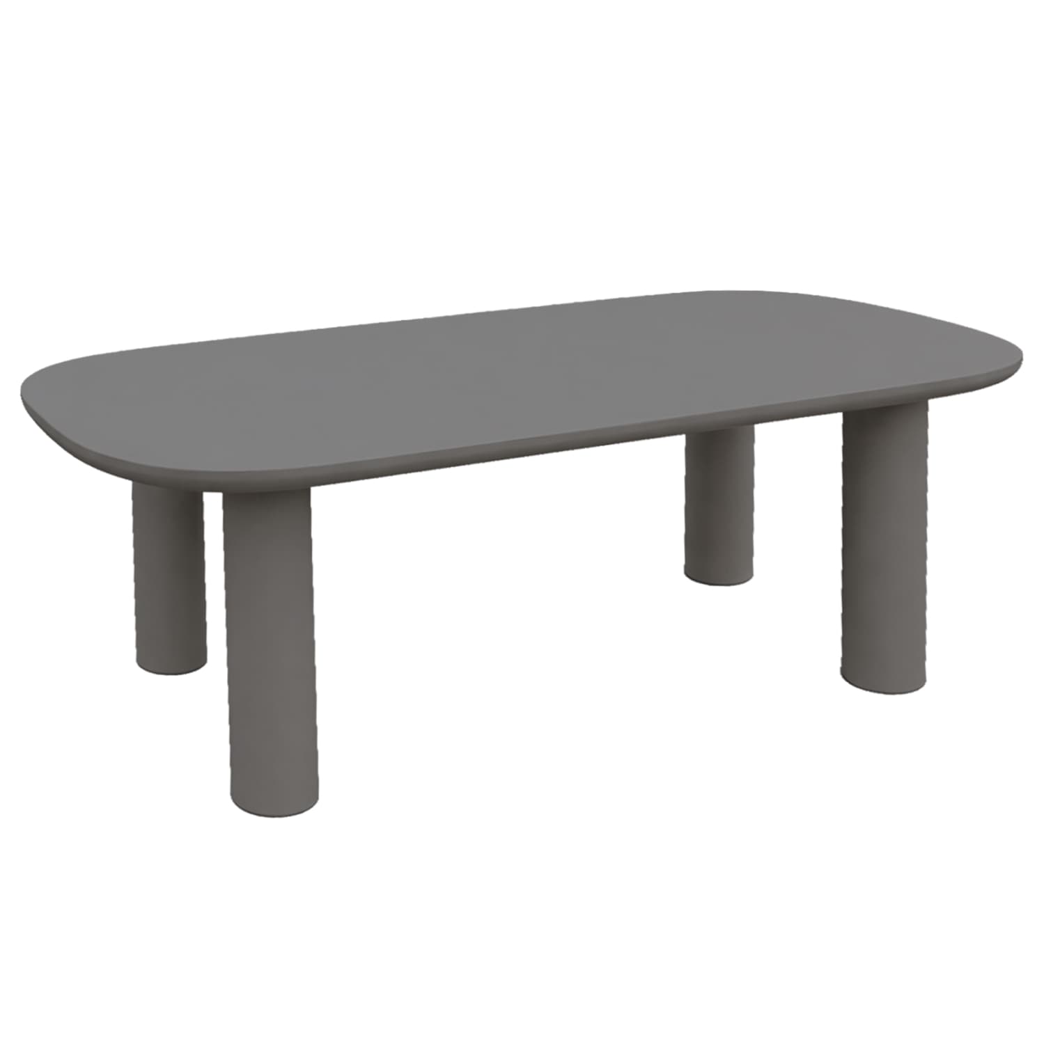 DINING TABLE KIORA GREY FIBER CEMENT 200x100x76Hcm