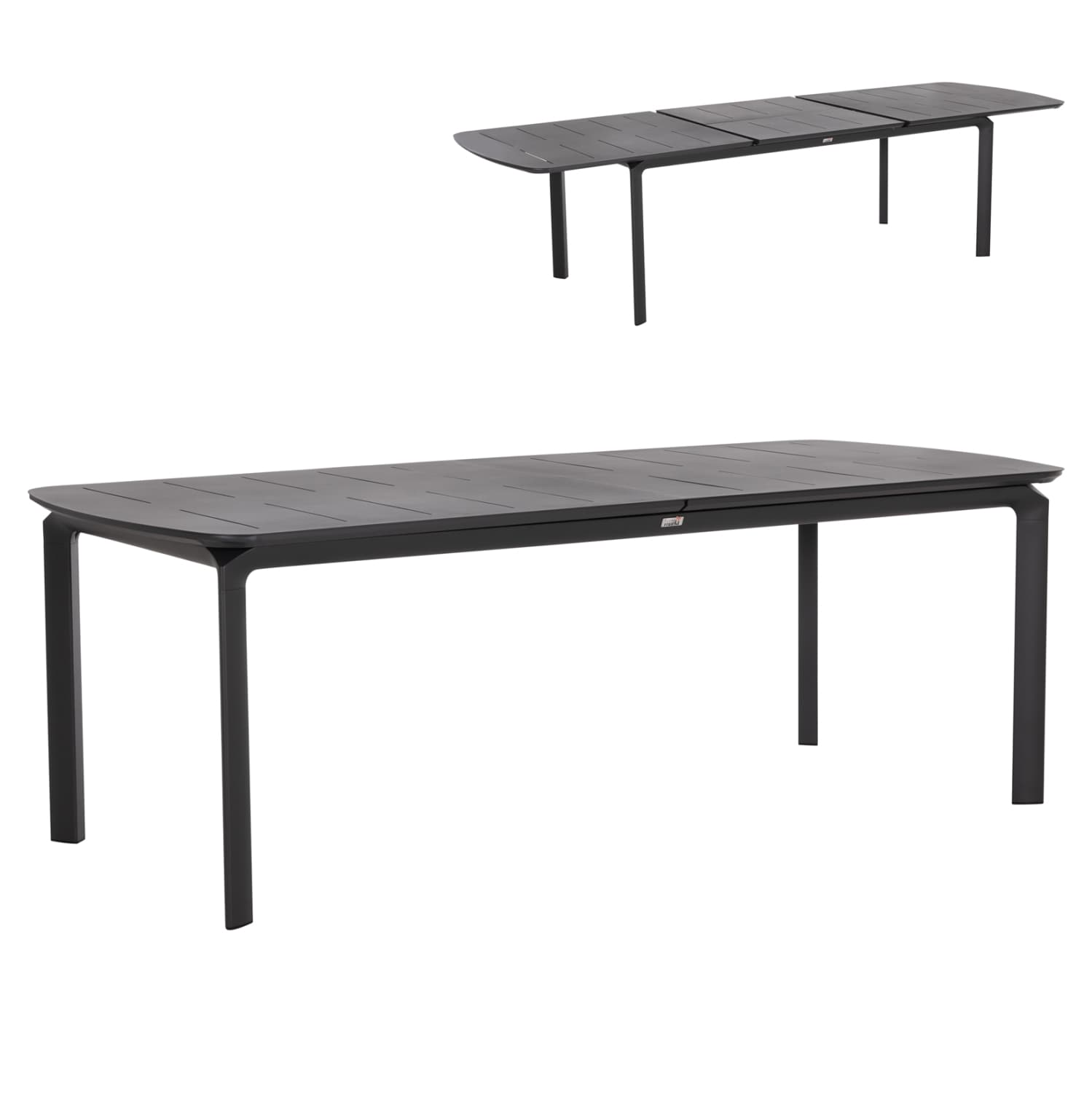 DINING TABLE EXTENDABLE SYMPO GREY ALUMINUM 220-300x100x75Hcm.