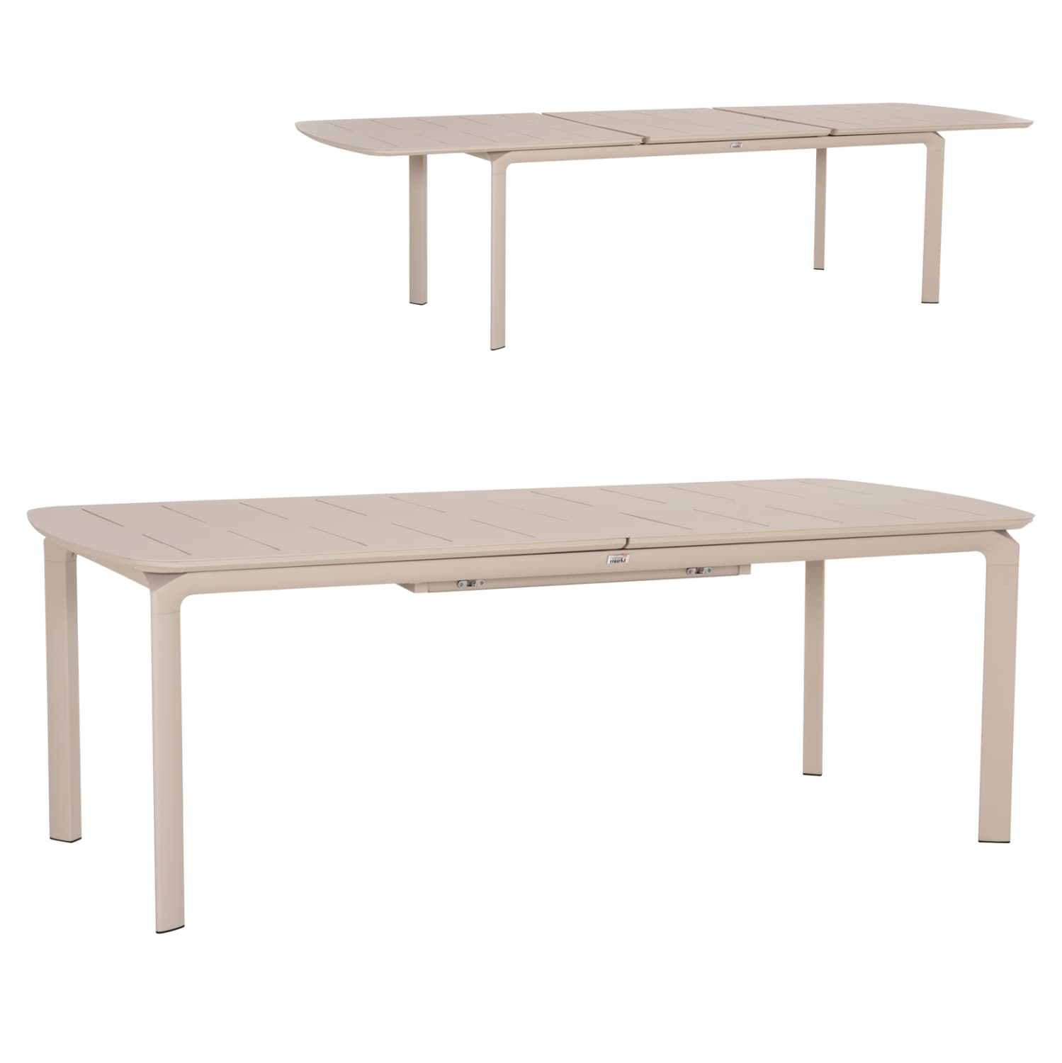 DINING TABLE EXTENDABLE SYMPO BEIGE ALUMINUM 220-300x100x75Hcm.