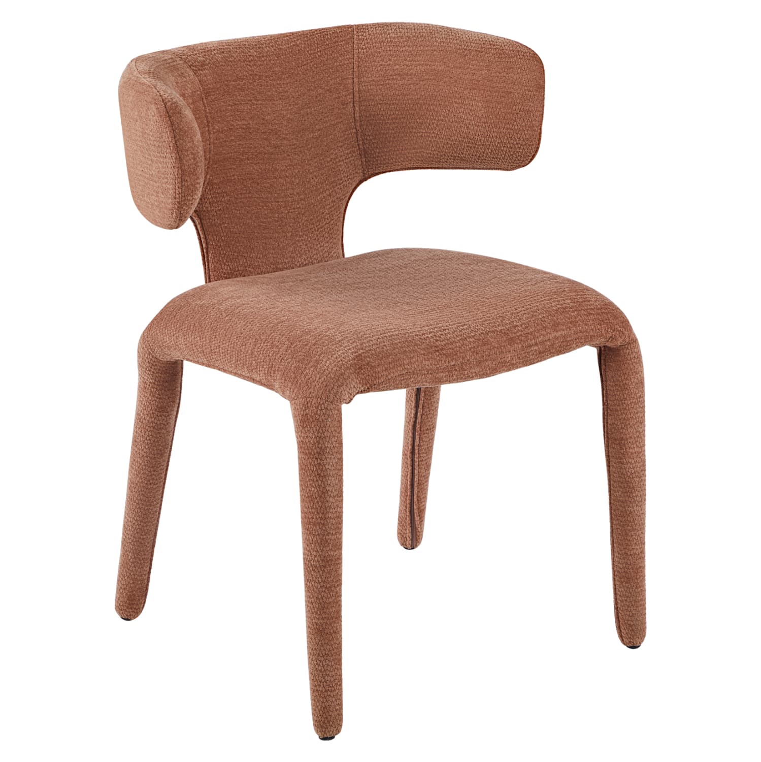 DINING ARMCHAIR BIEN TERRACOTTA LINEN FABRIC 49.5x55.5x76Hcm.