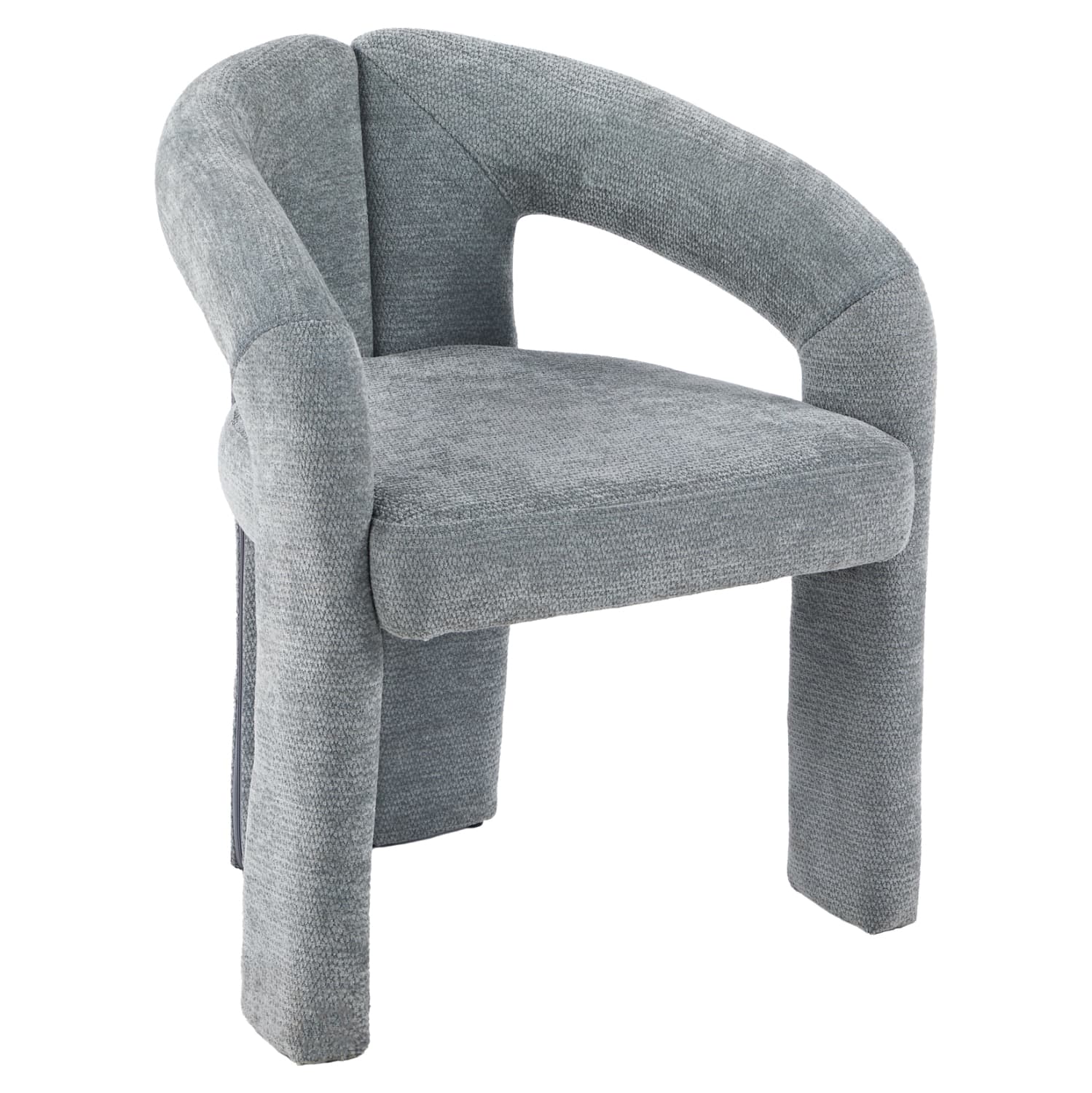 DINING CHAIR NEZA LIGHT GREY LINEN FABRIC 64x50x76.5Hcm.