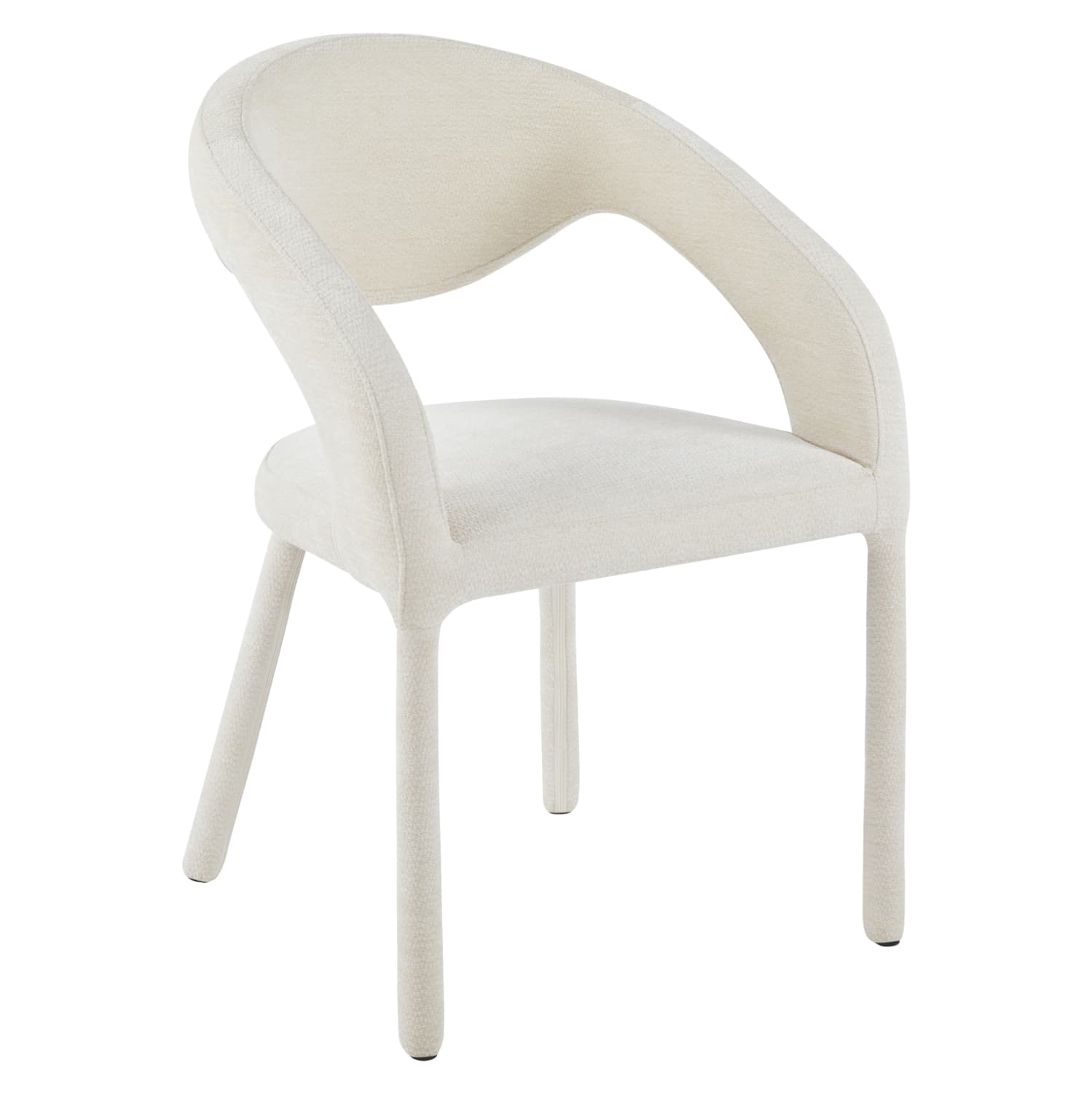DINING CHAIR OFILIA ECRU LINEN FABRIC 58x54.5x85.5Hcm