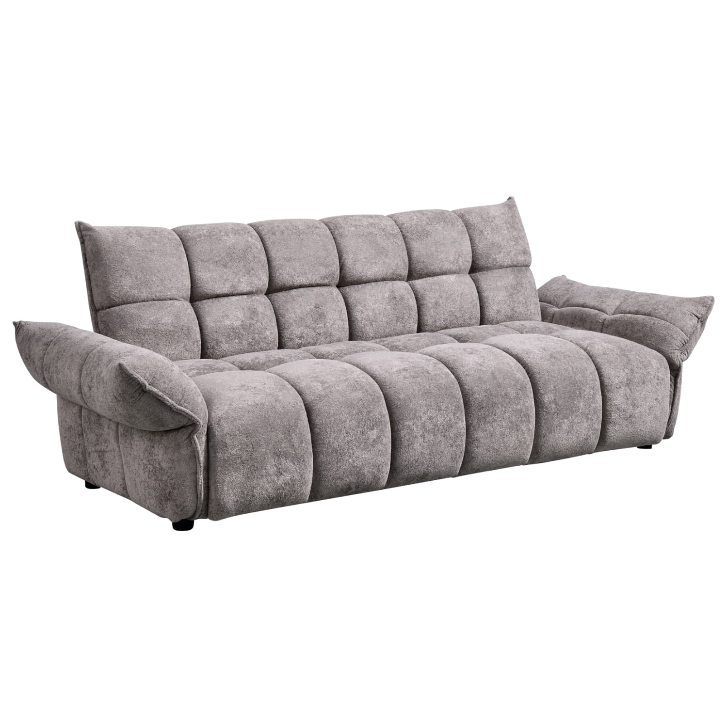 СОФА КРЕВЕТ MELU СИВА ТКАЕНИНА--СЕДИШТЕ СО ЏЕБНИ ПРУЖИНИ 240-250x90x85Hcm.