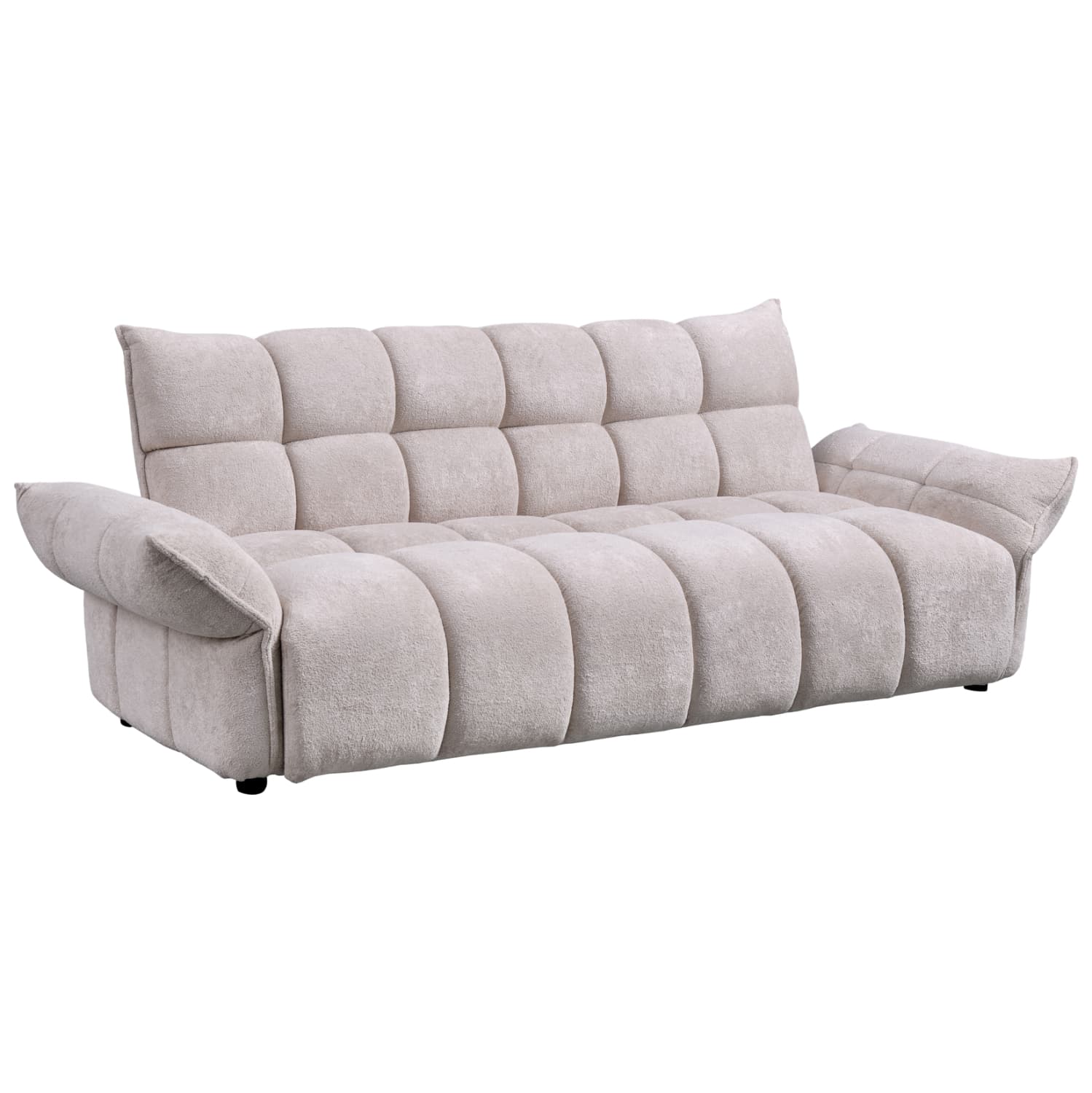 СОФА КРЕВЕТ MELU БЕЖ ТКАЕНИНА--СЕДИШТЕ СО ЏЕБНИ ПРУЖИНИ 240-250x90x85Hcm.