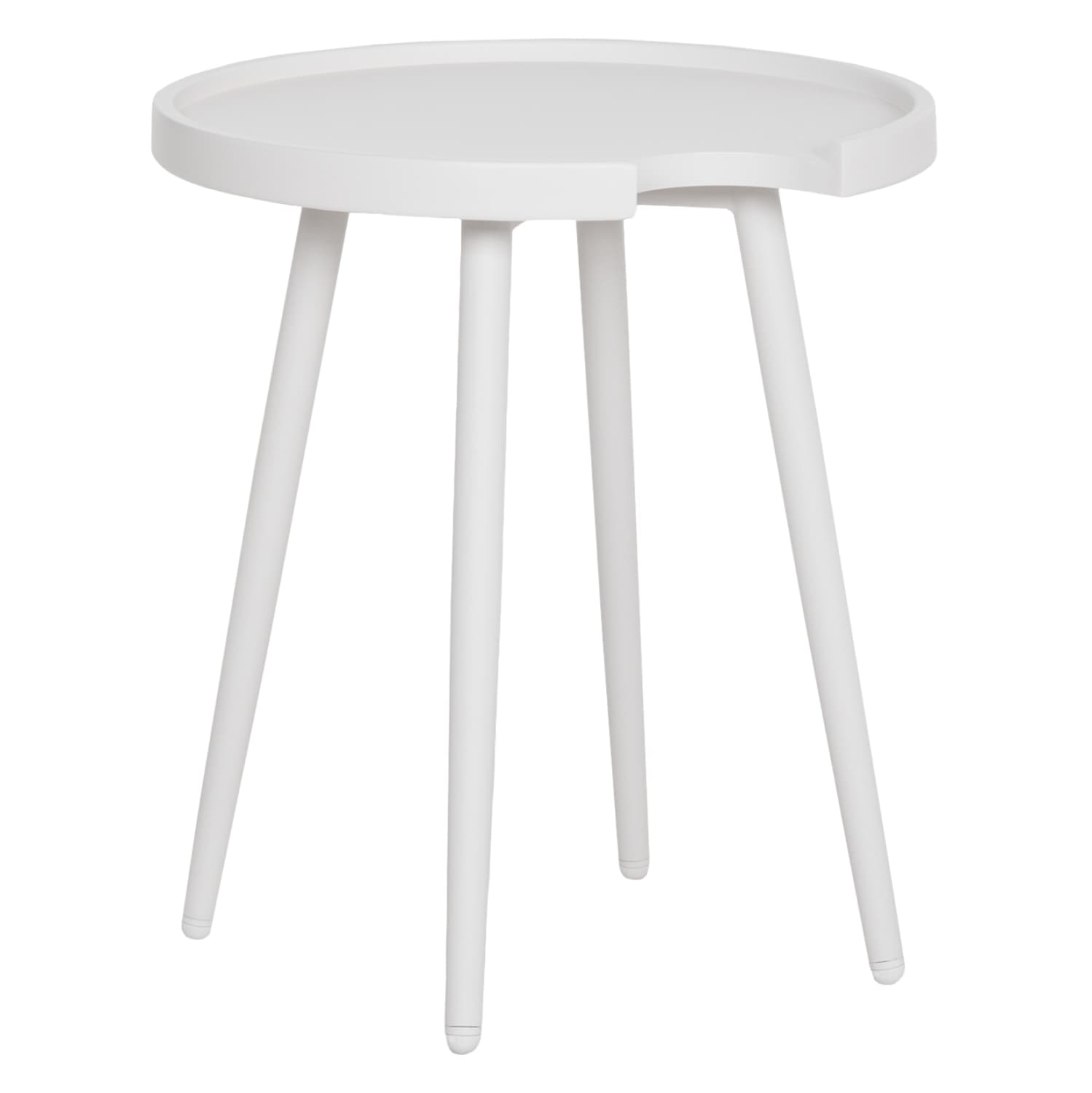 OUTDOOR ROUND SIDE TABLE TEROC ALUMINUM IN WHITE Φ47x53Hcm.