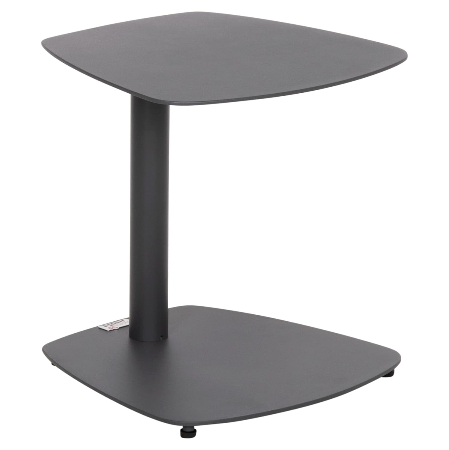 SUNBED SIDE TABLE CARET ALUMINUM IN GREY 40x39x42Hcm.