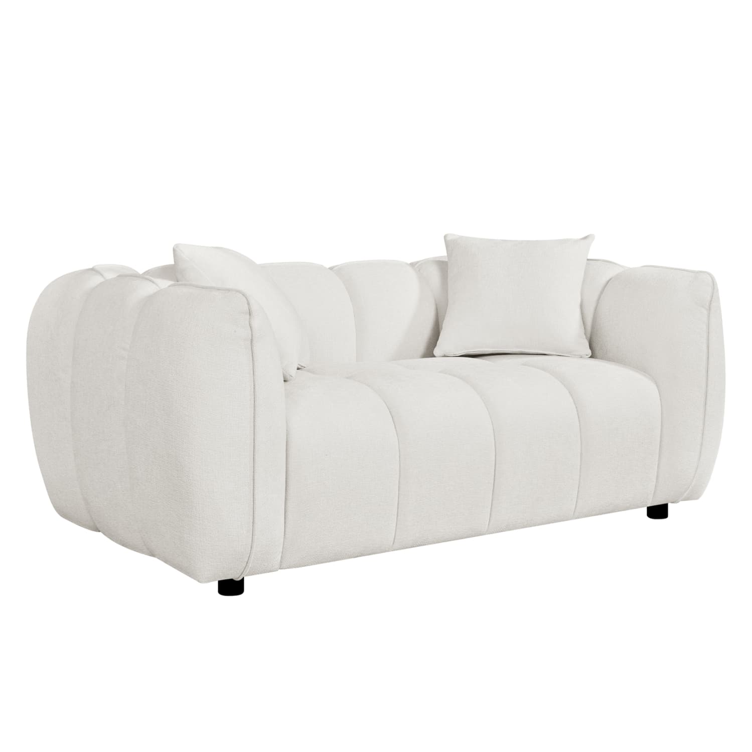SOFA 2-SEATER LYKKE ECRU FABRIC 172x89x70Hcm.
