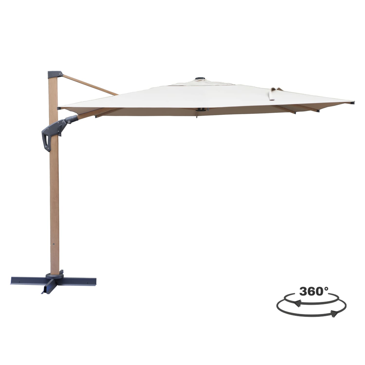 UMBRELLA JAVANTE HEAT TRANSFER ALUMINUM--BEIGE SHADE 300x400x263Hcm.
