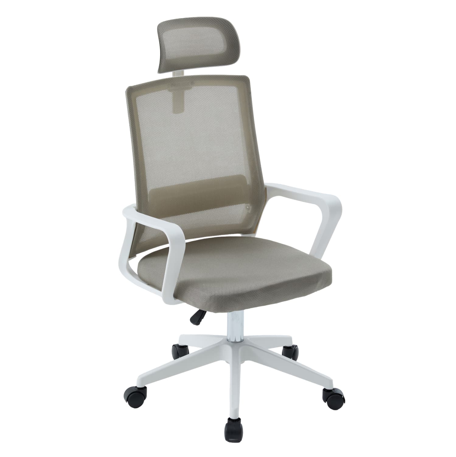 КАНЦЕЛАРИСКИ СТОЛ VELOCITY БЕЛА ПП РАМКА--СВЕТЛОСИВА МРЕЖЕСТА ТКАЕНИНА 60x62x123Hcm.