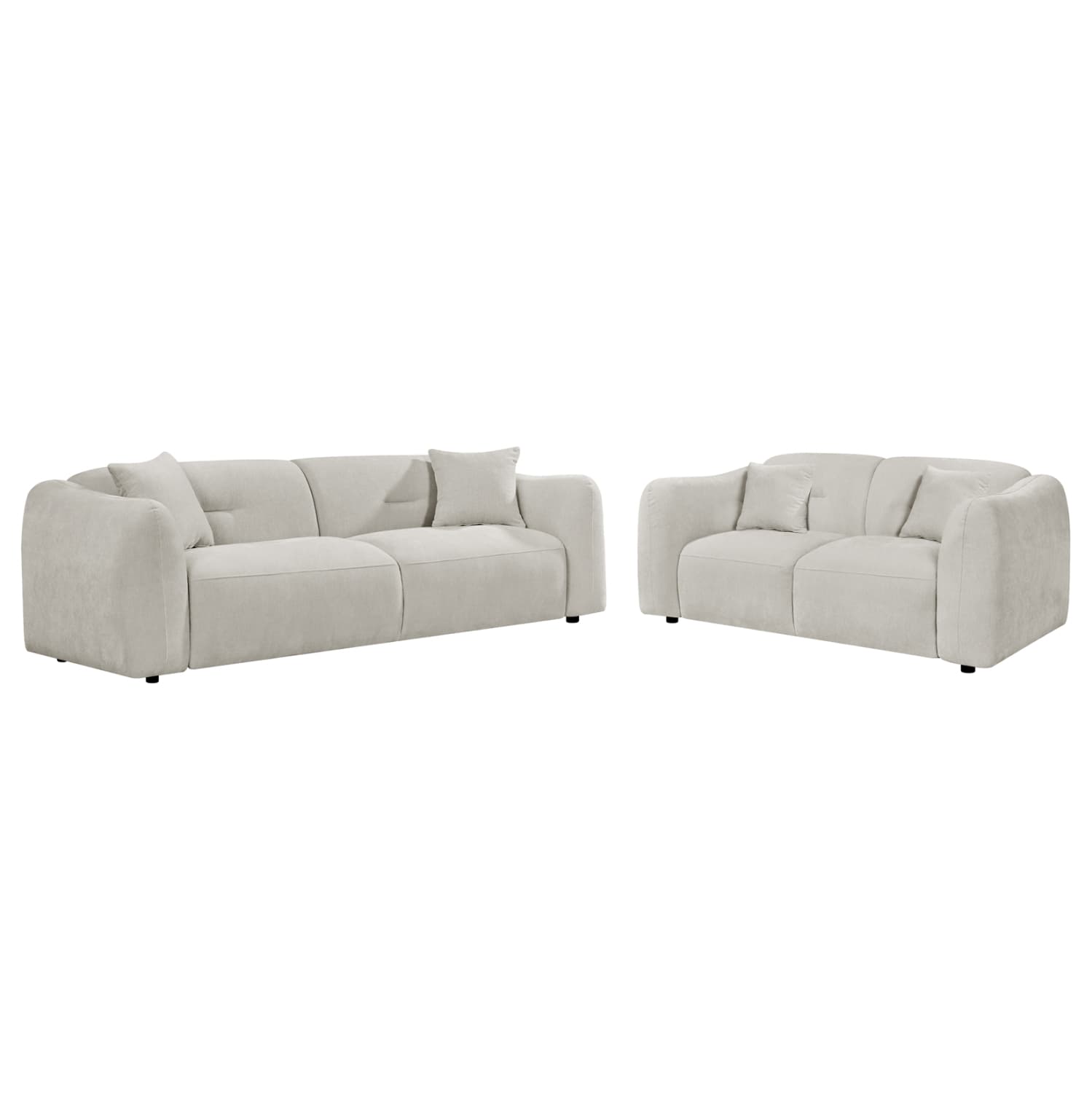 SOFA SET 2PCS JUNOA ECRU FABRIC
