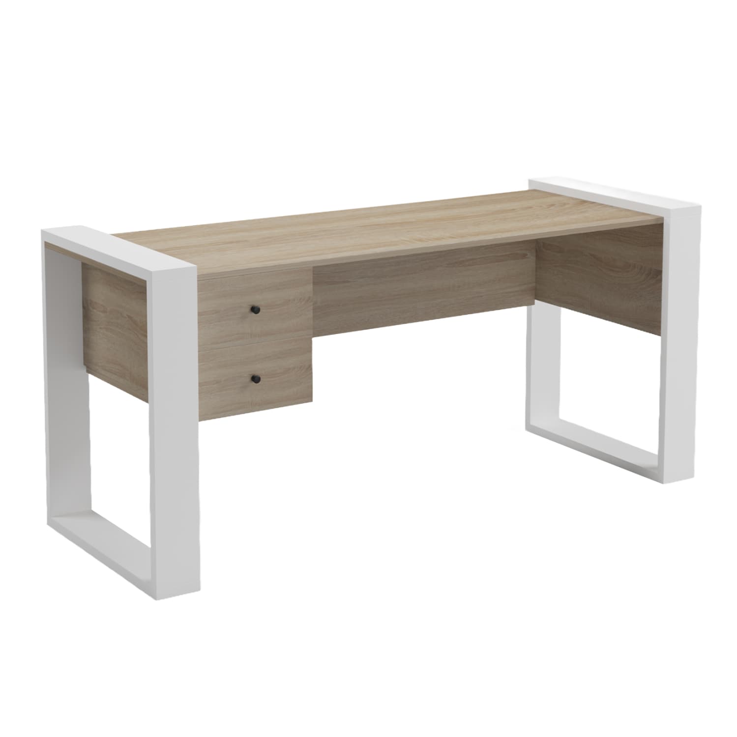 БИРО TONTEL СО 2 ФИОКИ ОД МЕЛАМИН ВО СОНАМА БОЈА--БЕЛИ НОЗЕ 160x60x73Hcm.