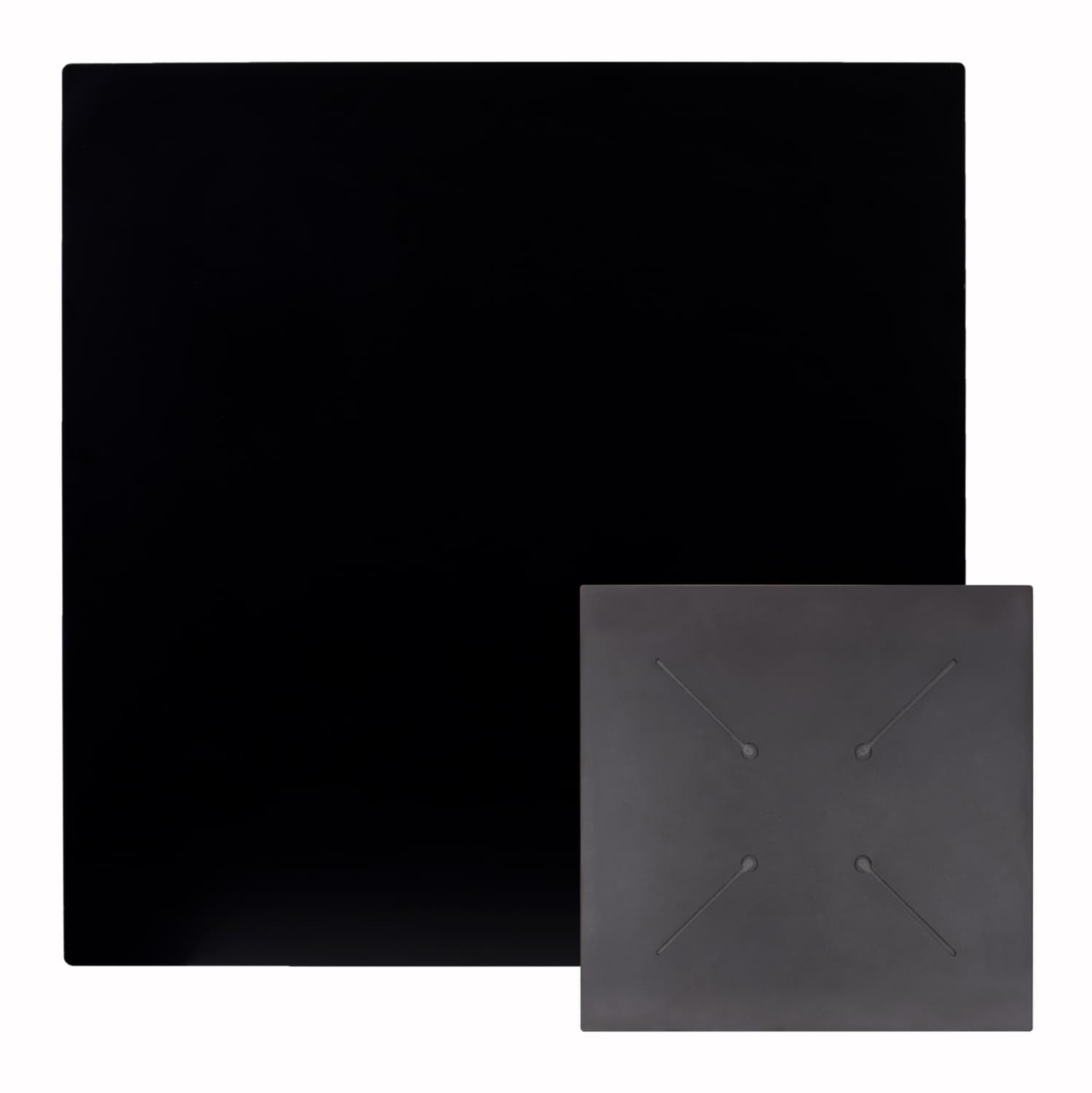 SQUARE HPL TABLETOP BLACK 80x80cm.