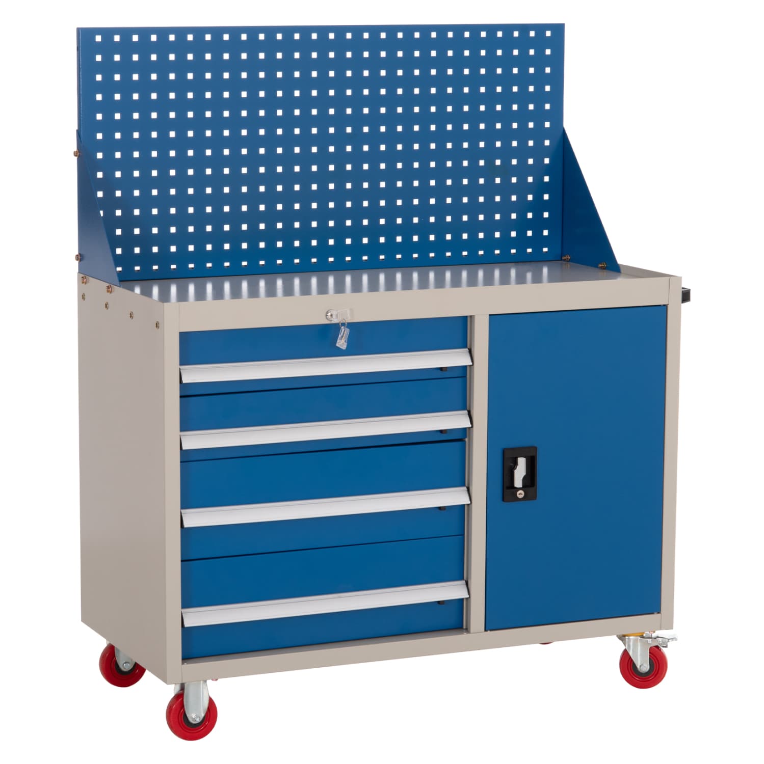 ПРОФЕСИОНАЛЕН АЛАТ ЗА АЛАТ HEAVY DUTY BRUTE МЕТАЛЕН ВО СИНА/БЕЛА БОЈА 107x51.5x132Hcm.