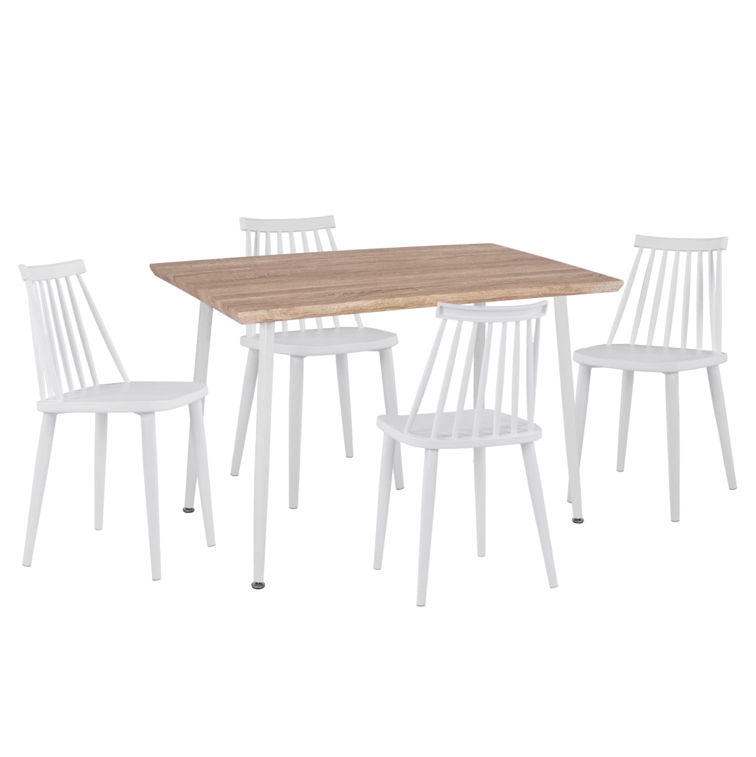 DINING SET 5PCS PALOMA WHITE-SONAMA MDF TOP