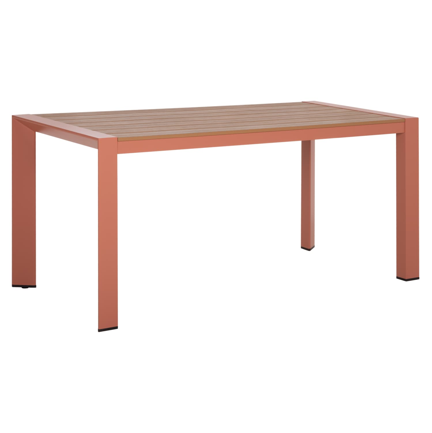 НАДВОРЕШНА ТРПЕЗАРИСКА МАСА GOYA АЛУМИНИУМ ВО БОЈА TERRACOTTA & POLYWOOD 160X80Χ75Hcm.