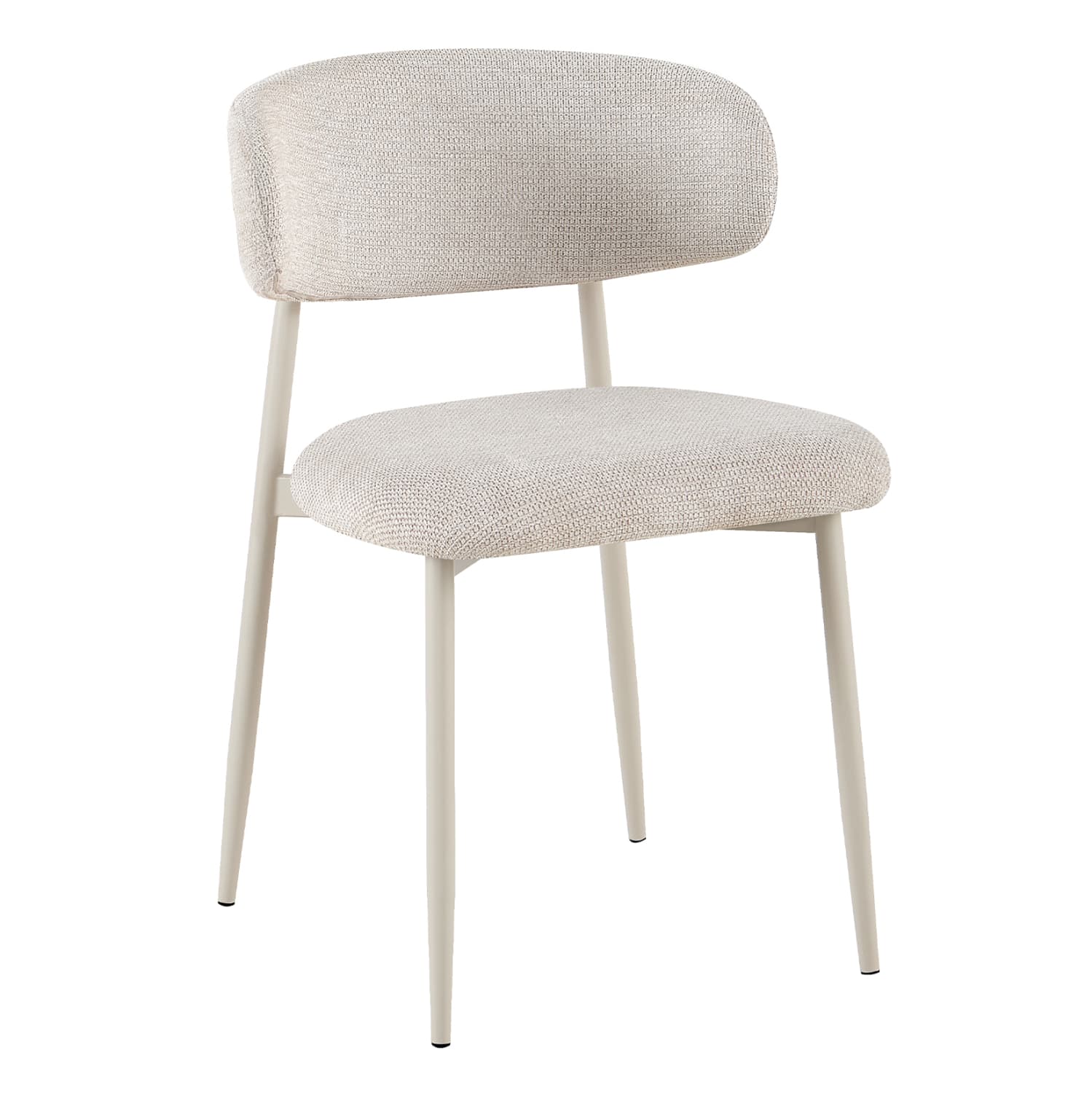 DINING CHAIR KIMO BEIGE FABRIC--METAL LEGS IN CREAM BEIGE 47x48x78Hcm.