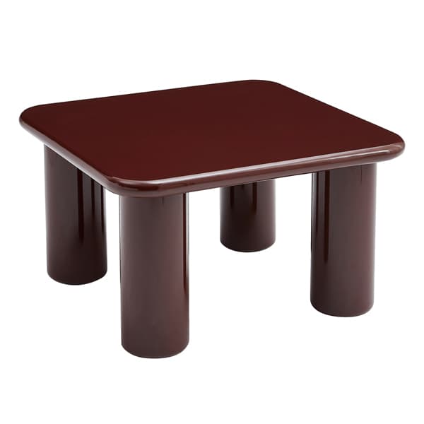 COFFEE TABLE SOLNA MDF IN GLOSSY RED 80x80x45Hcm.