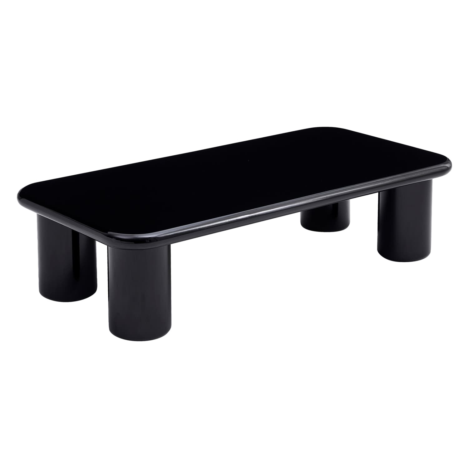 COFFEE TABLE SOLNA MDF IN GLOSSY BLACK 120x60x31Hcm.
