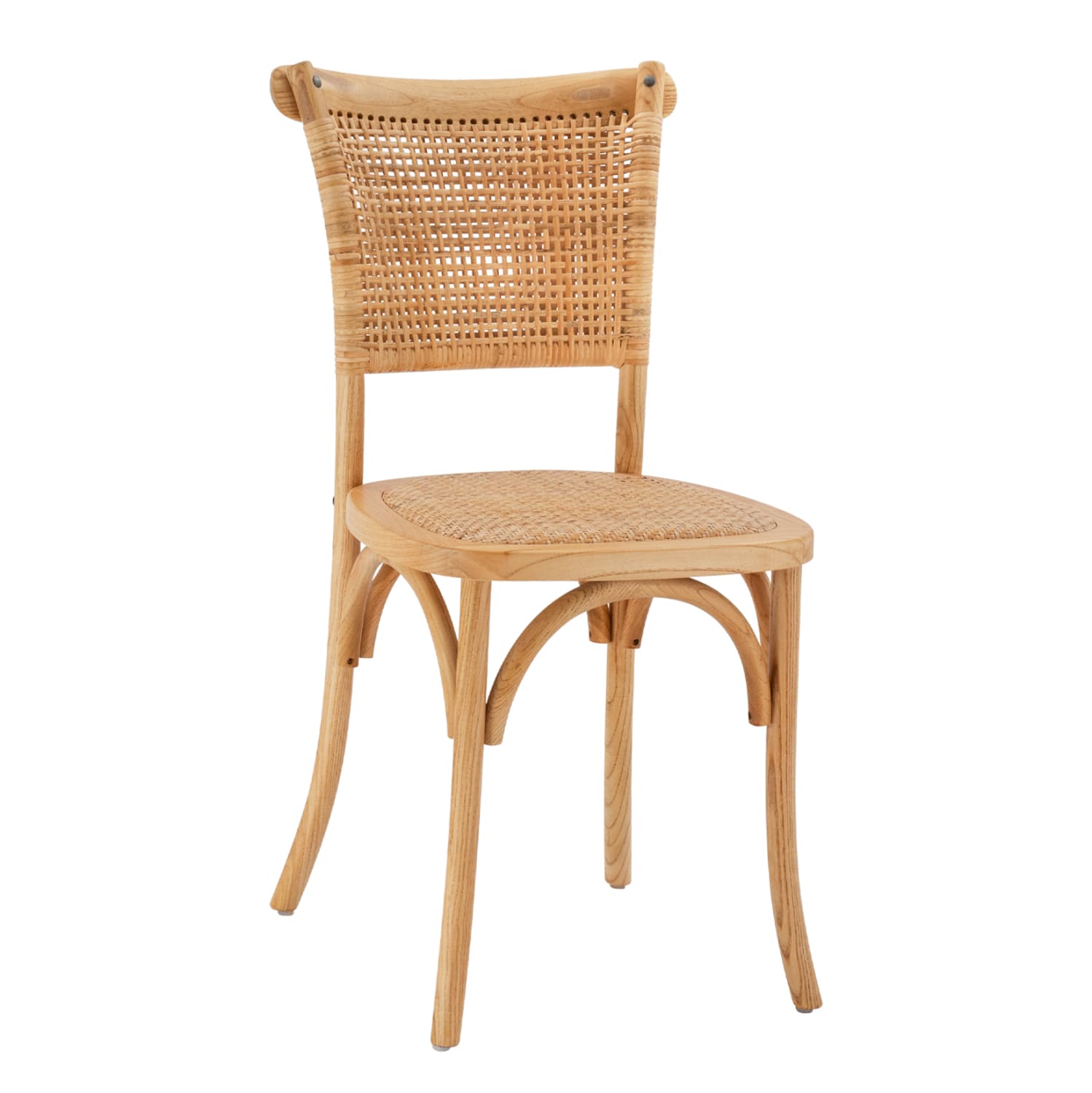 DINING CHAIR LIBERTY TOON WOOD-RATTAN MATTING---B' RATED 49x54x89Hcm.