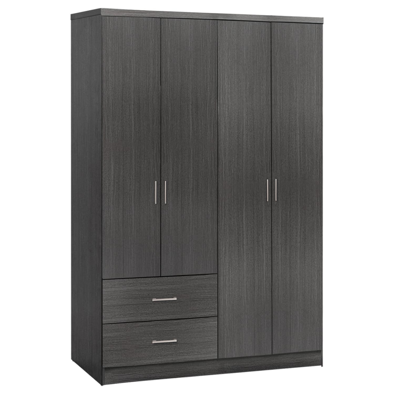Гардеробер 4 врати со 2 фиоки Zebrano 120x42,5x180,5
