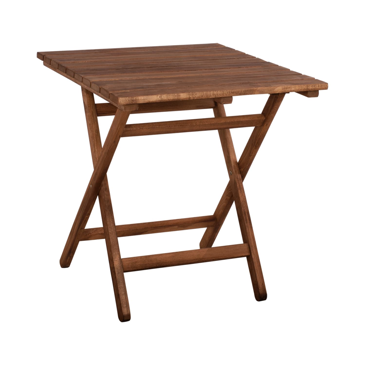 Director''s Table Limnos 70x70x75cm Solid Wood Impregnation Walnut