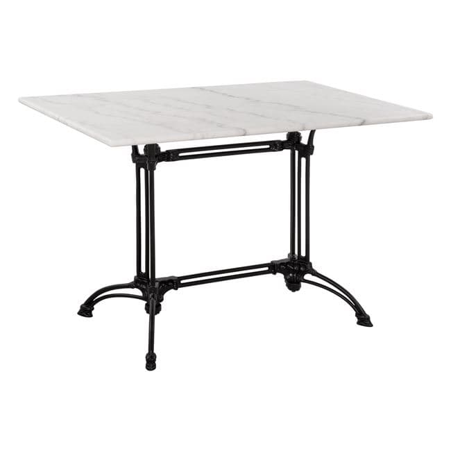 Table with 2 legs Base from cast iron with marble 110x70