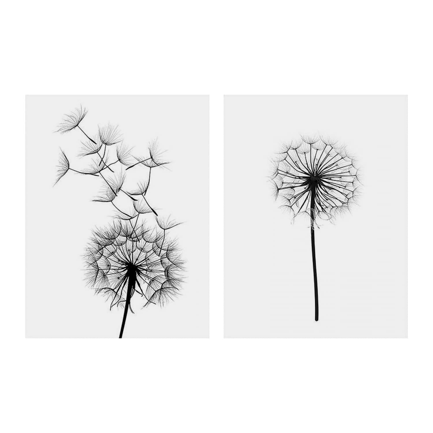 Сет од 2 платна MDF Dandelion 60x40x2,7 cm.