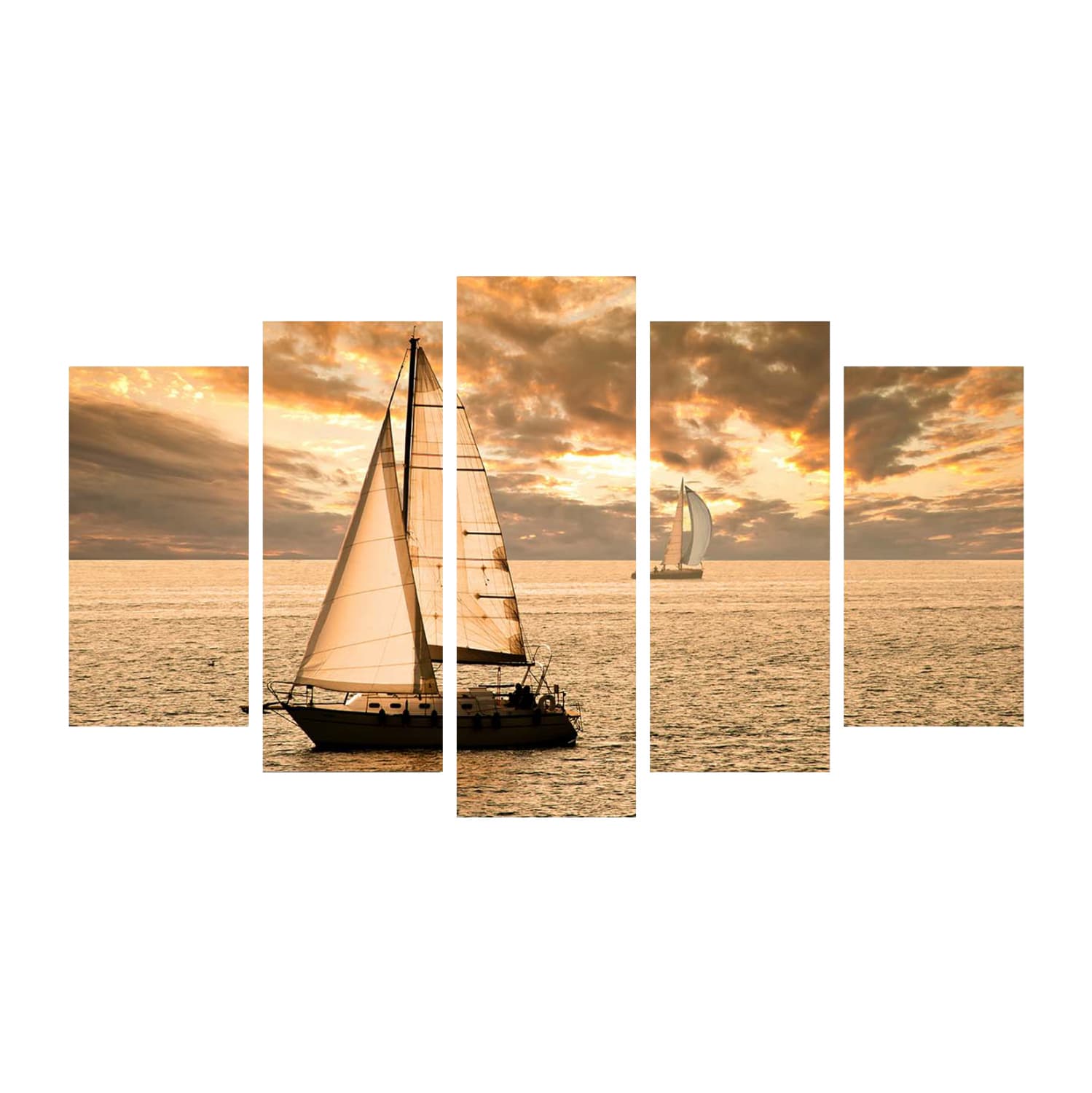 ТАБЛА ПЕТ ДЕЛОВИ MDF SUNSET SAILING 100X0,3X60 cm.