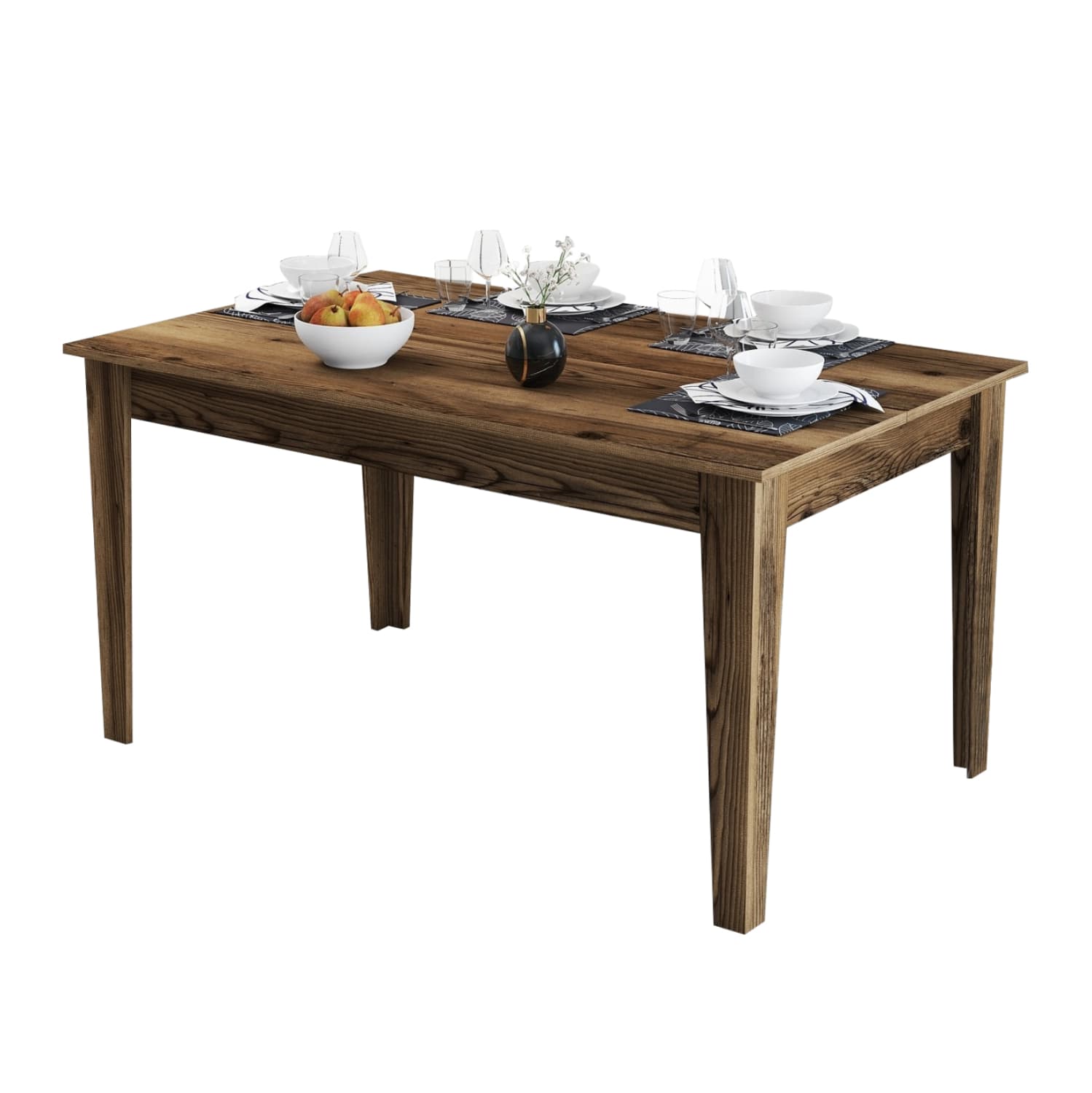 МАСА ЗА ЈАДЕЊЕ STANDARD МЕЛАМИН ОРЕВ СО ПРОСТОР ЗА СКЛАДИРАЊЕ 145x88x75Hcm.
