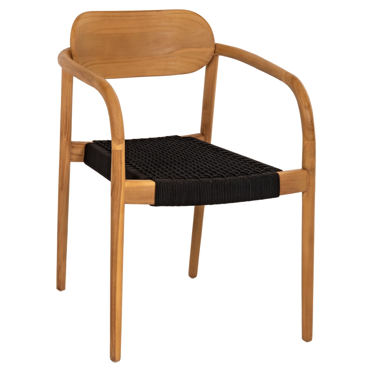 ARMCHAIR OSLO TEAK WOOD IN NATURAL & ROPE--B'RATED 55x54x80Hcm.