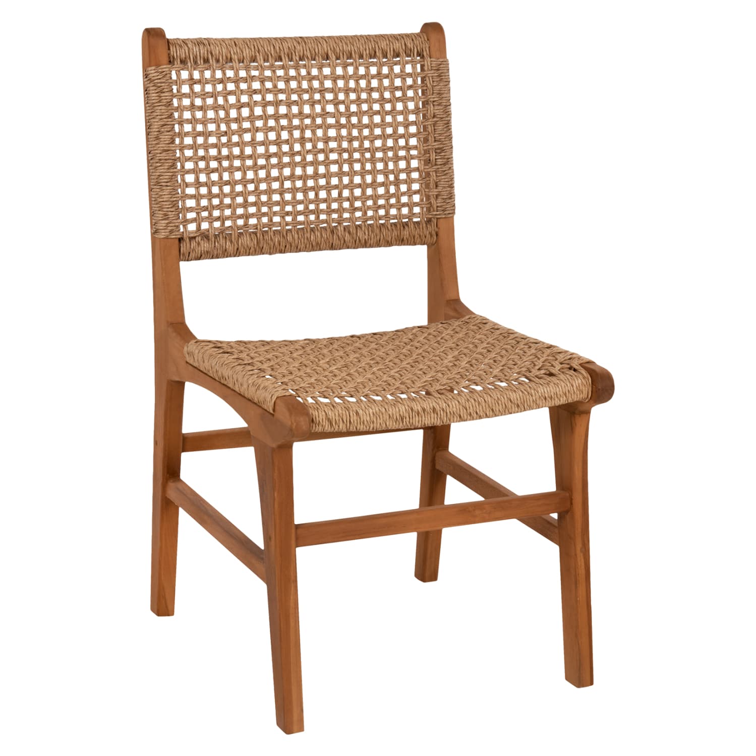 DINING CHAIR NESHA TEAK WOOD AND VIRO ROPE 50.5x60x89Hcm.