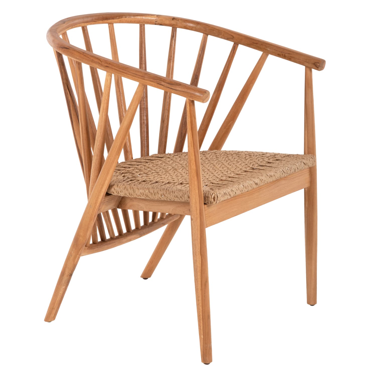 ARMCHAIR PERMAINE TEAK WOOD-SYNTHETIC ROPE IN NATURAL COLOR 57.5x59.5x82Hcm.