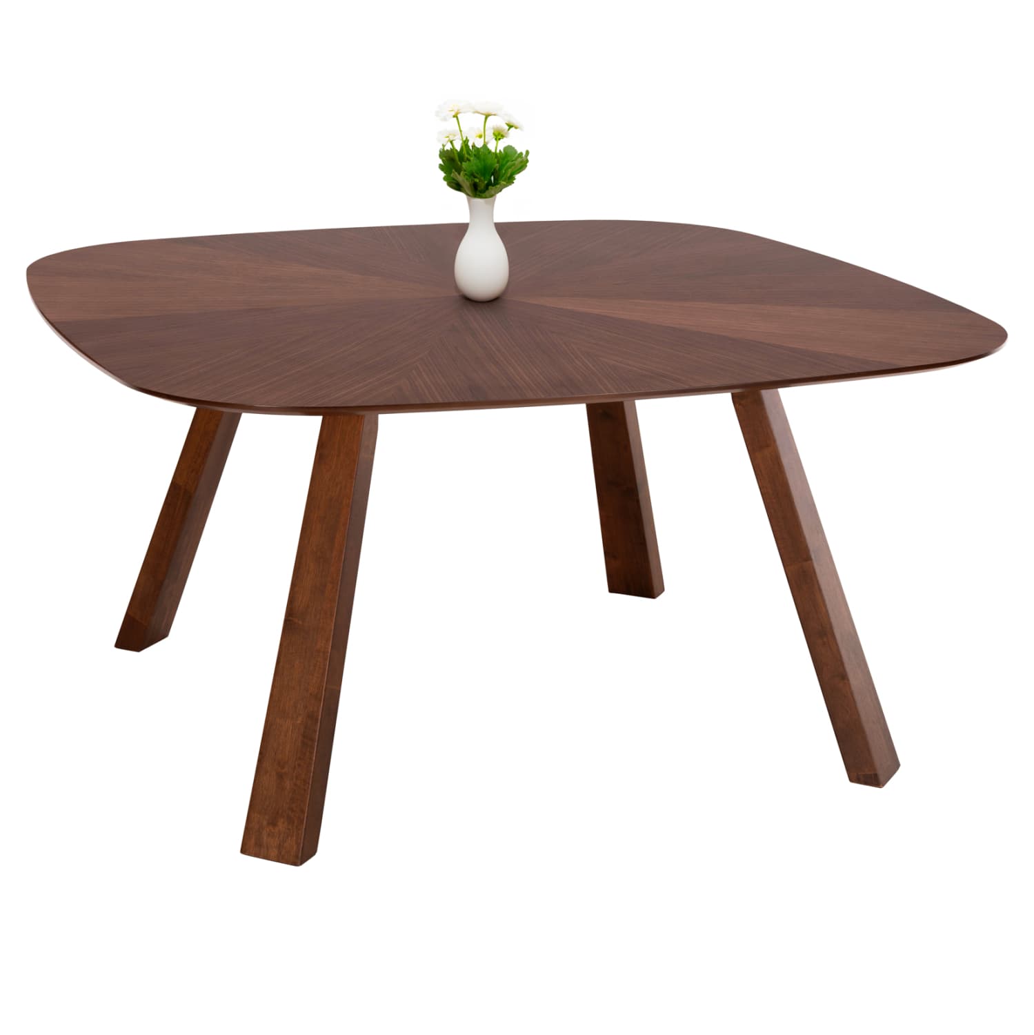 ТРПЕЗАРИСКА МАСА RINER МЕДИЈАПАН СО ФУРНИР ОД ОРЕВ ВО СТИЛ SUNBURST 150x150x75Hcm.