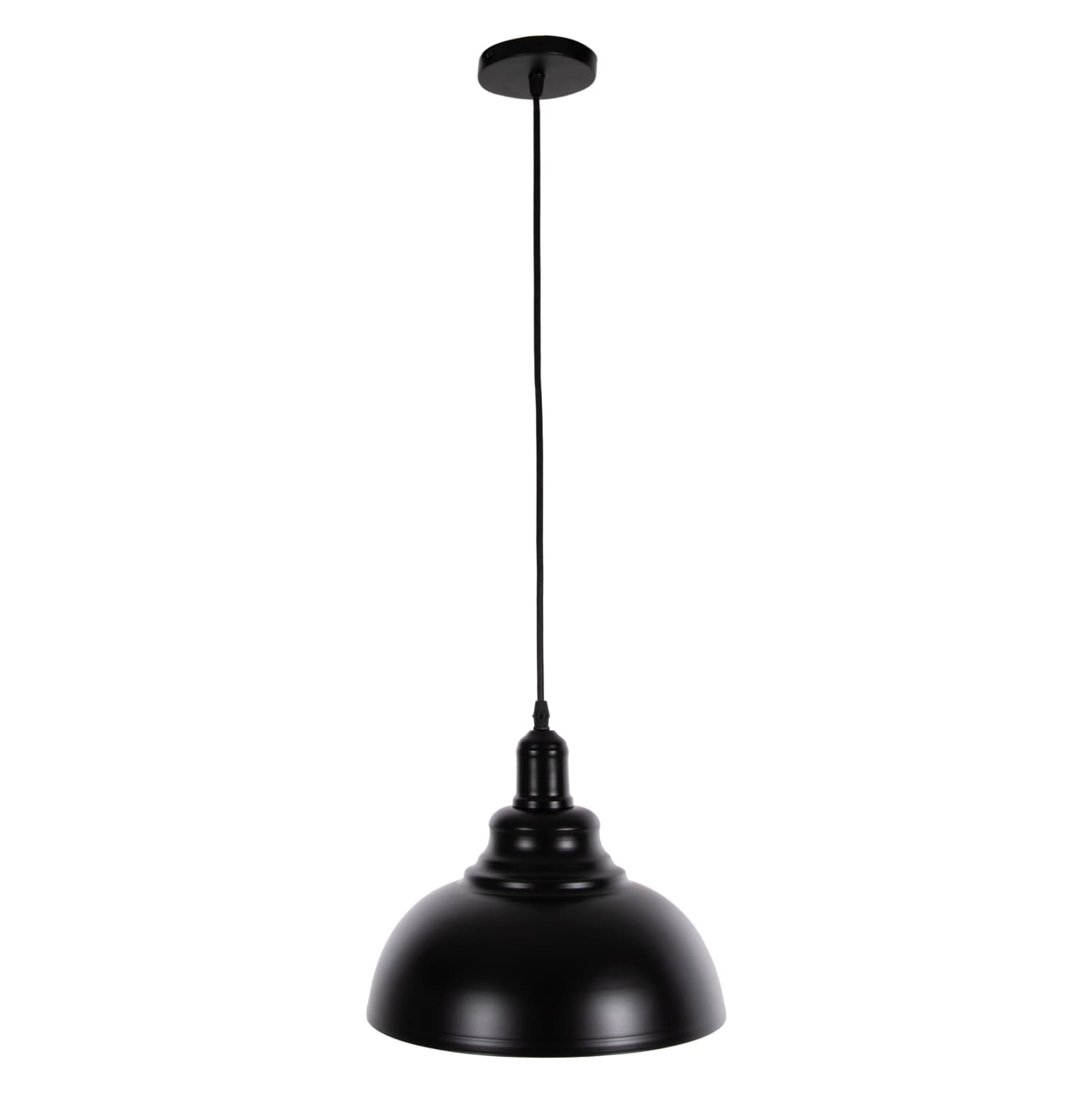 CEILING PENDANT LAMP BLACK METAL CAP Φ29x120Hcm