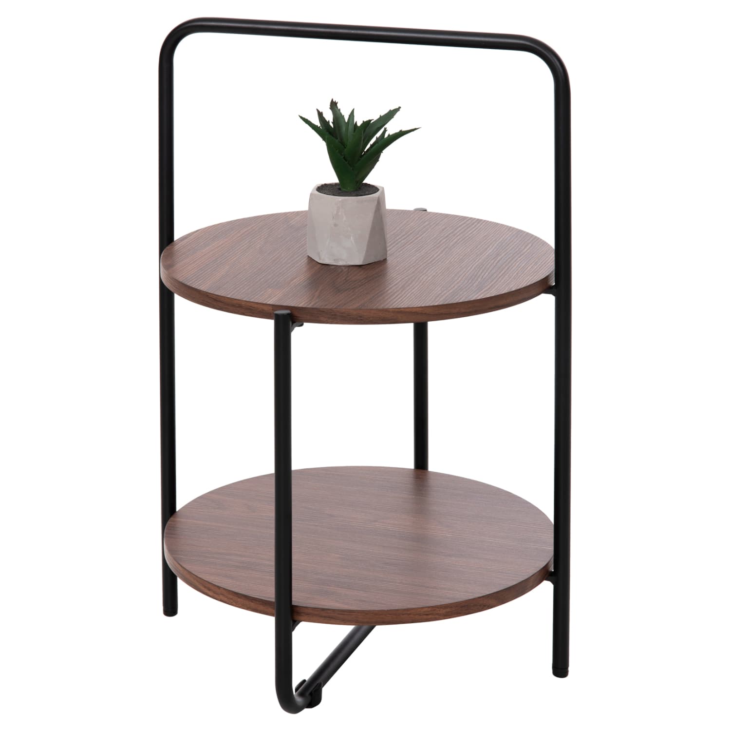 ПОМОШНА МАСА SYLO MDF ВО БОЈА НА ОРЕВ-ЦРНА МЕТАЛНА РАМКА Φ44x66Hcm.