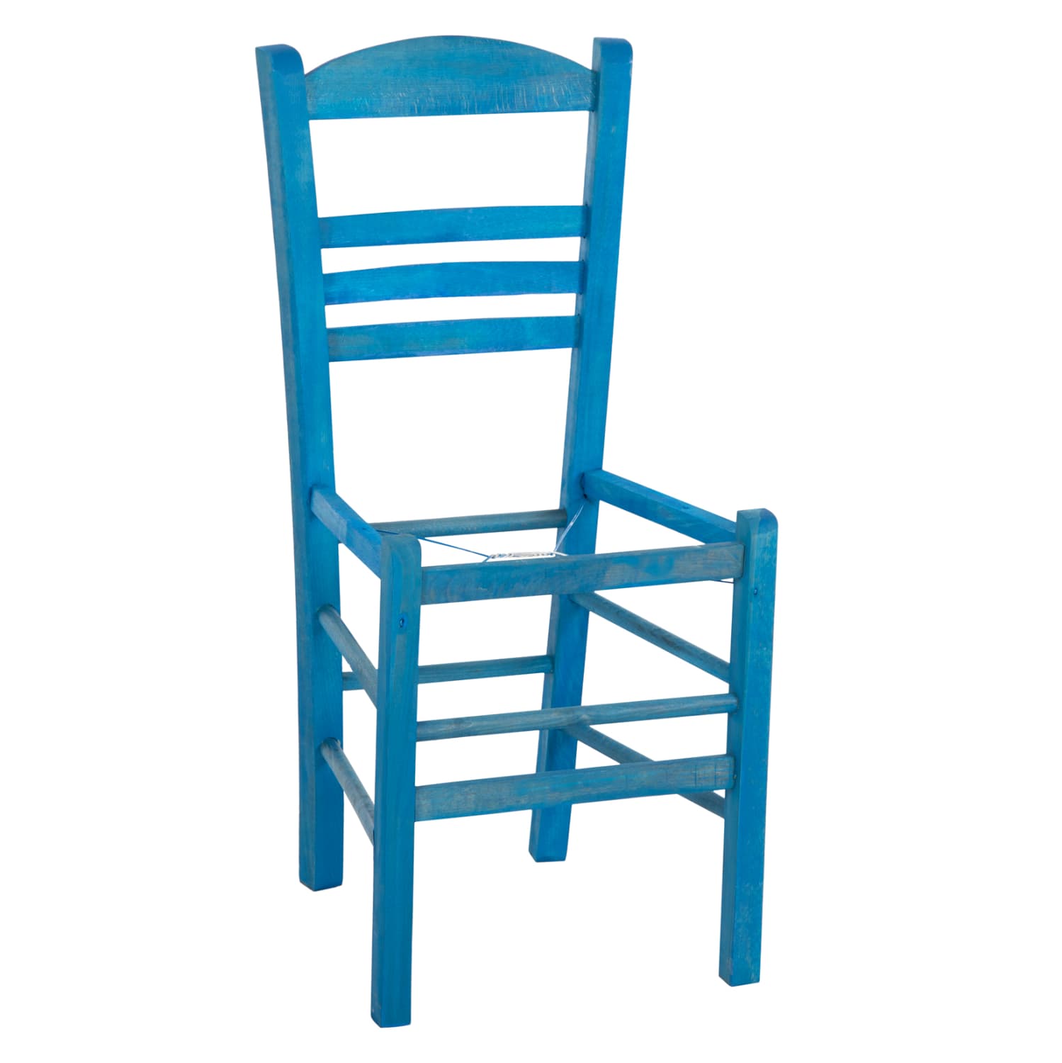 TRADITIONAL CHAIR JHETT BEECH WOOD WITH IMPREGNATION IN BLUE-FRAME ONLY 40x42x87Hcm.