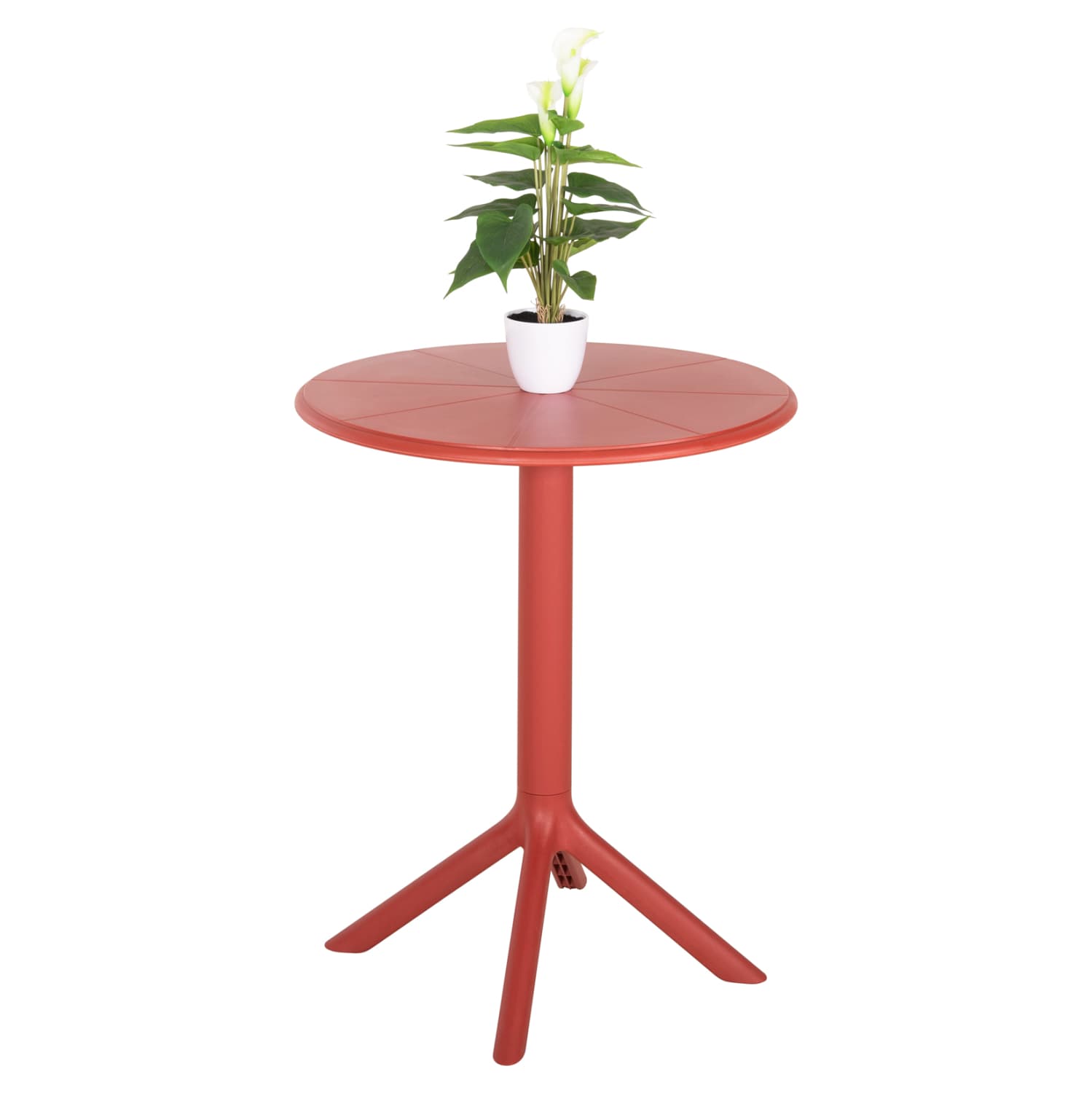 Тркалезна маса од полипропилен TERRIN RED Φ61x77Hcm.