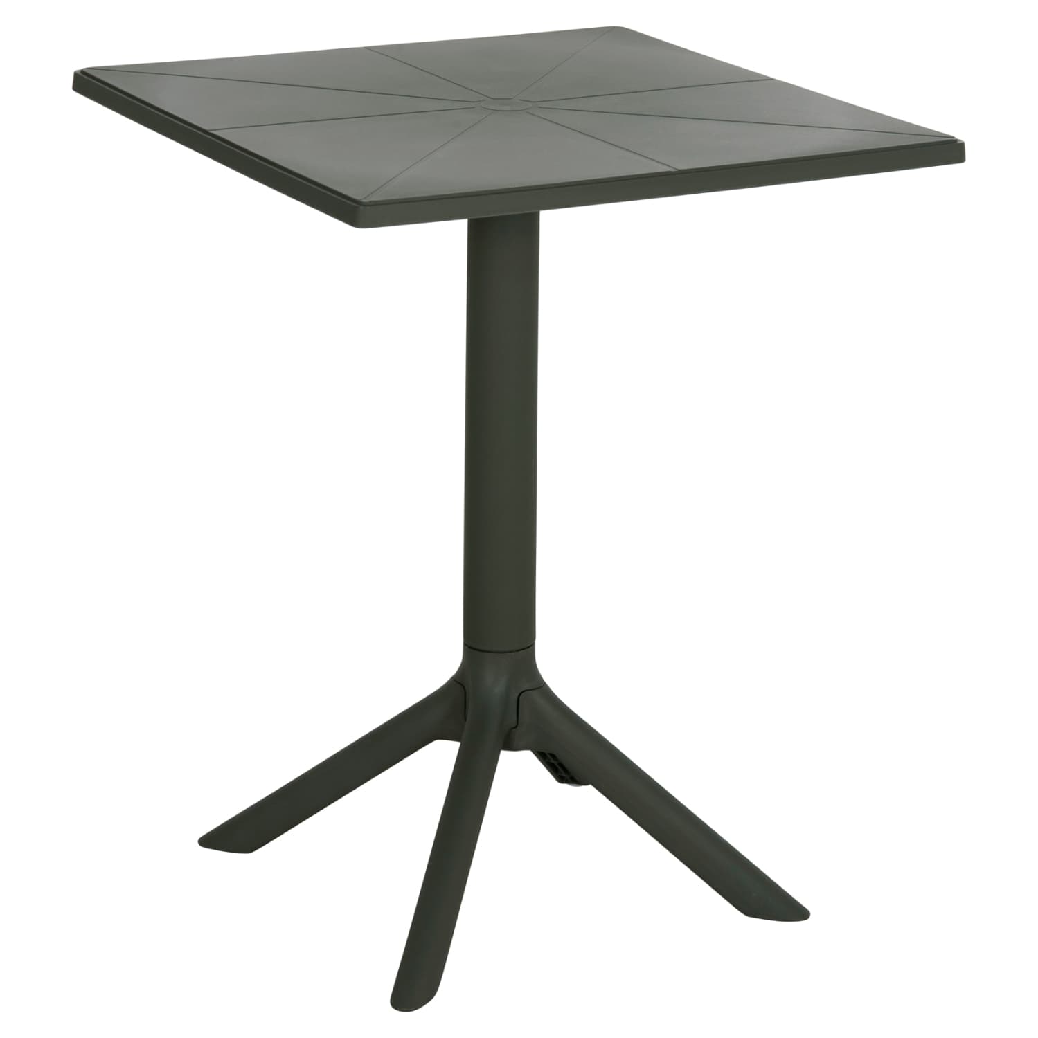 SQUARE POLYPROPYLENE TABLE TERRIN DARK OLIVE 60x60x75Hcm.