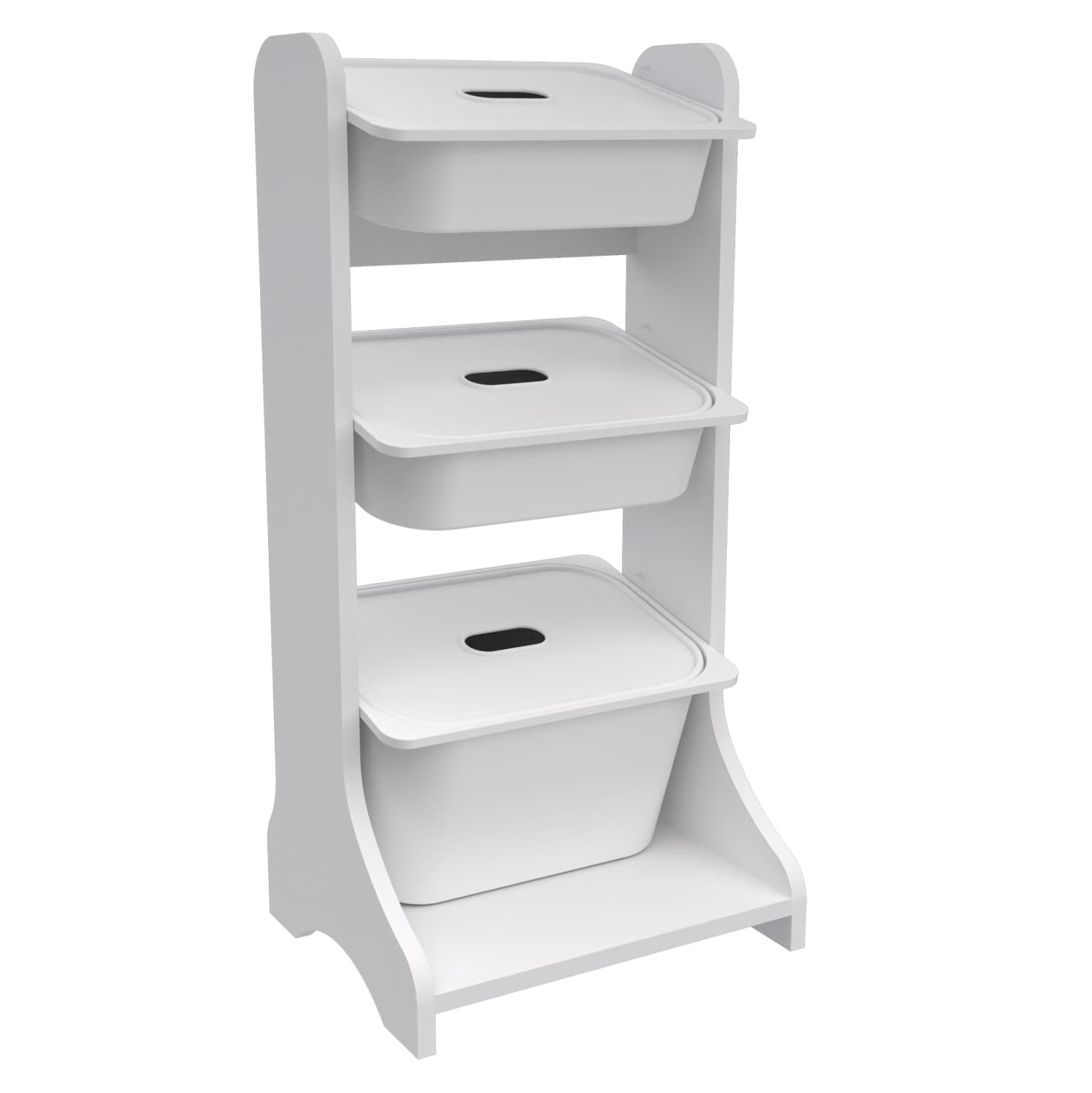 STORAGE FURNITURE FRED WHITE MELAMINE 44x35x90Hcm.