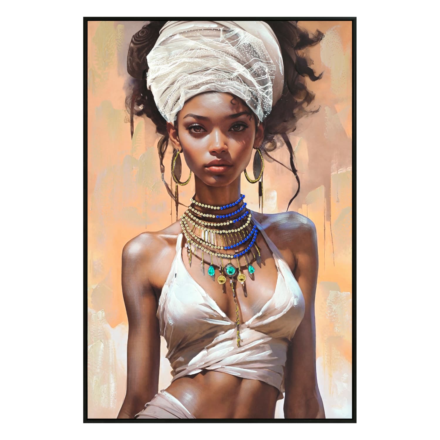 WALL PAINTING MARIP BLACK PS FRAME-PRINTED CANVAS 82x4,5x122Hcm.