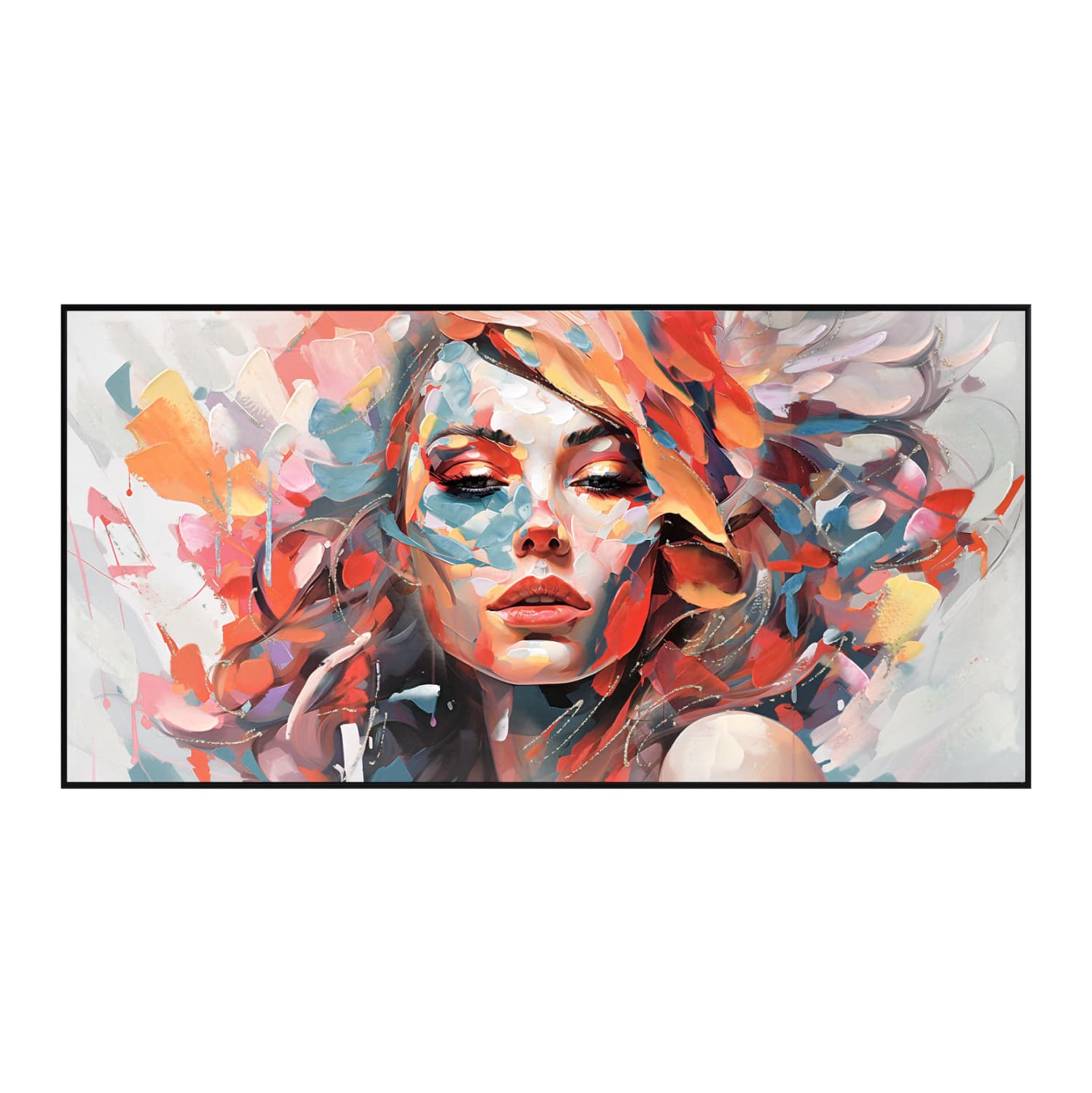 WALL PAINTING MARIP BLACK PS FRAME-PRINTED CANVAS 122x4,5x62Hcm.