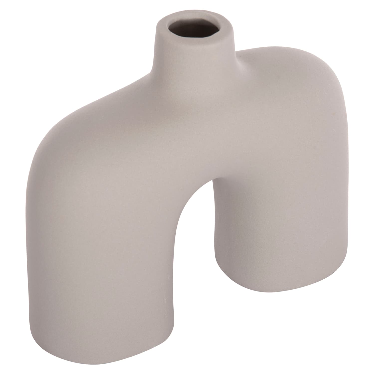 CERAMIC TABLE DECOR ISIL MATTE GREY 27x9,5x22,5H cm.