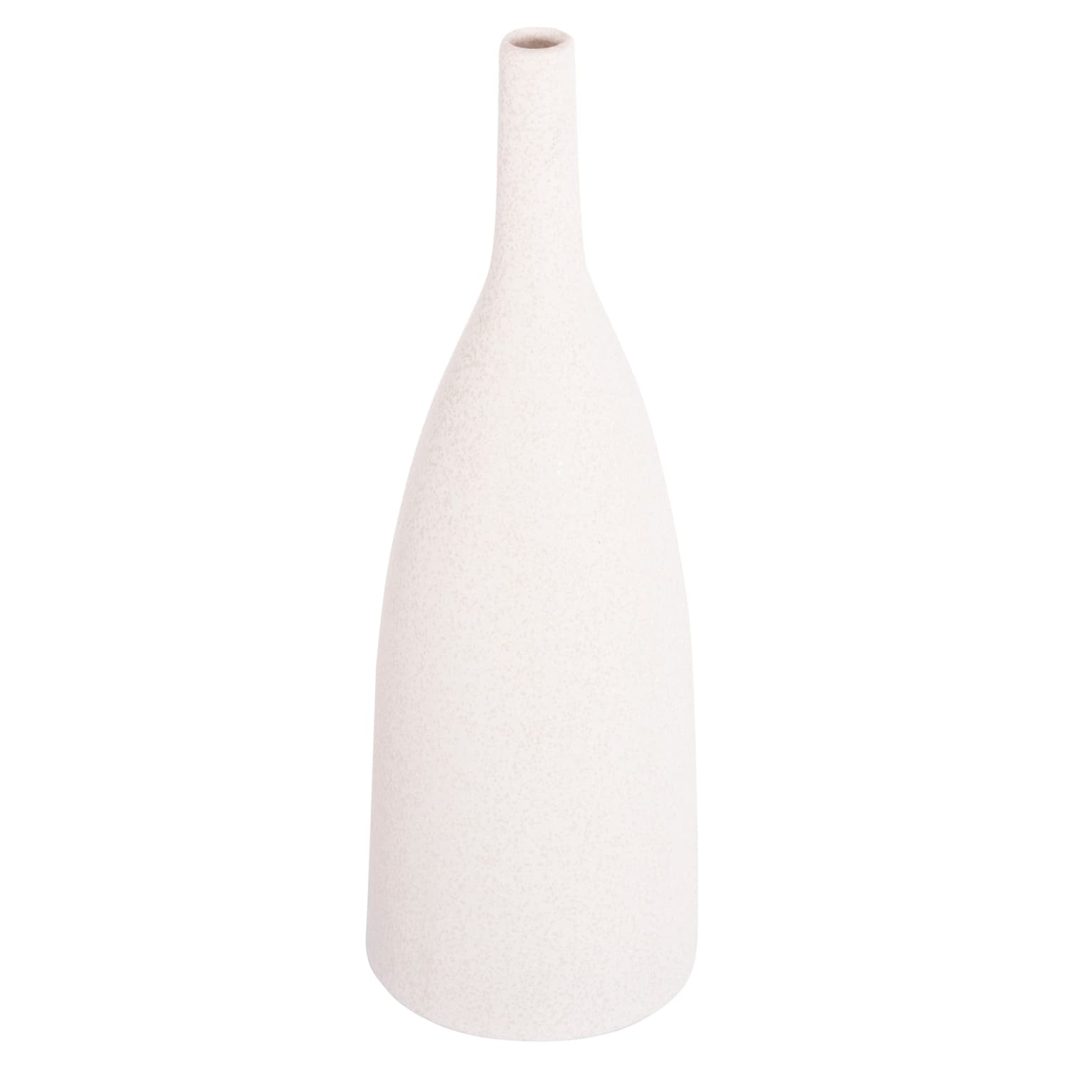 CERAMIC TABLE DECOR GALAD OFF WHITE WITH CRYSTALLISATION Φ14x39H cm.