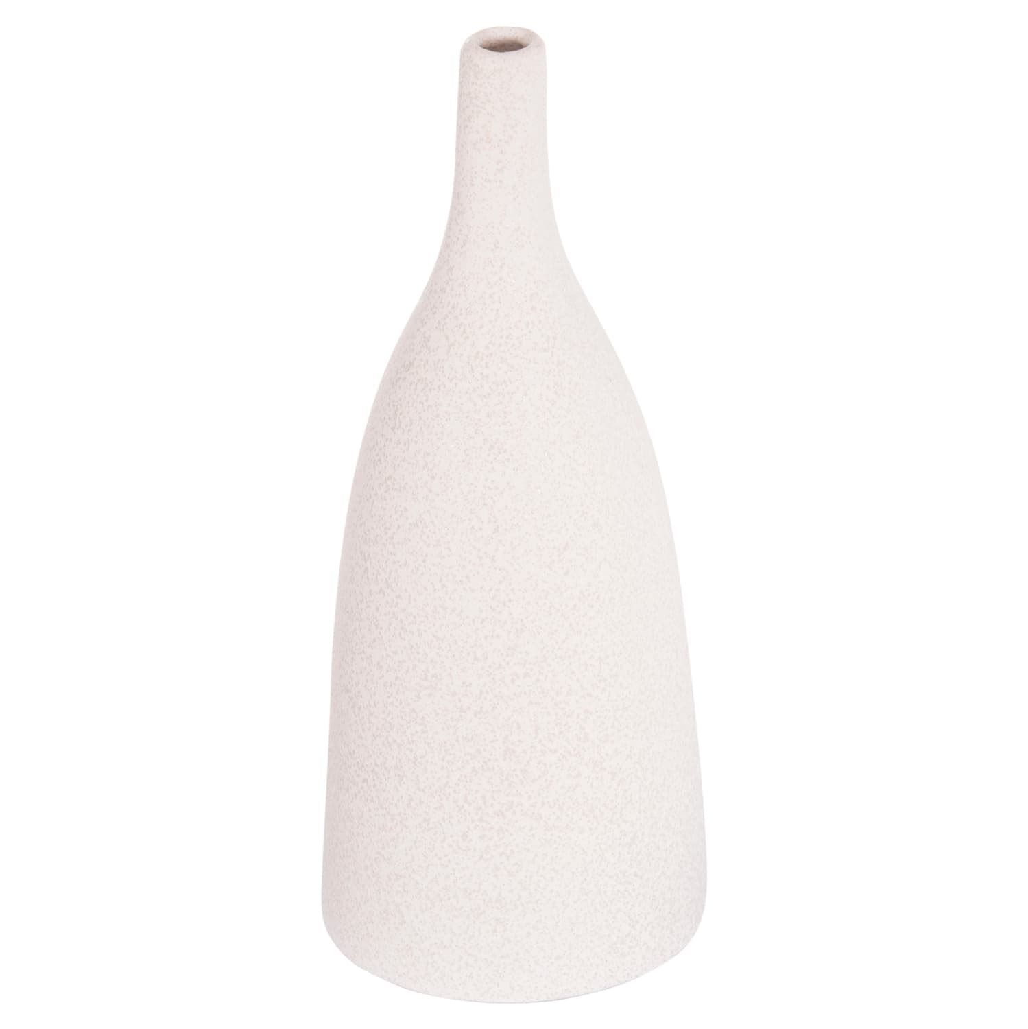 CERAMIC TABLE DECOR GALAD OFF WHITE WITH CRYSTALLISATION Φ14x33,5H cm.