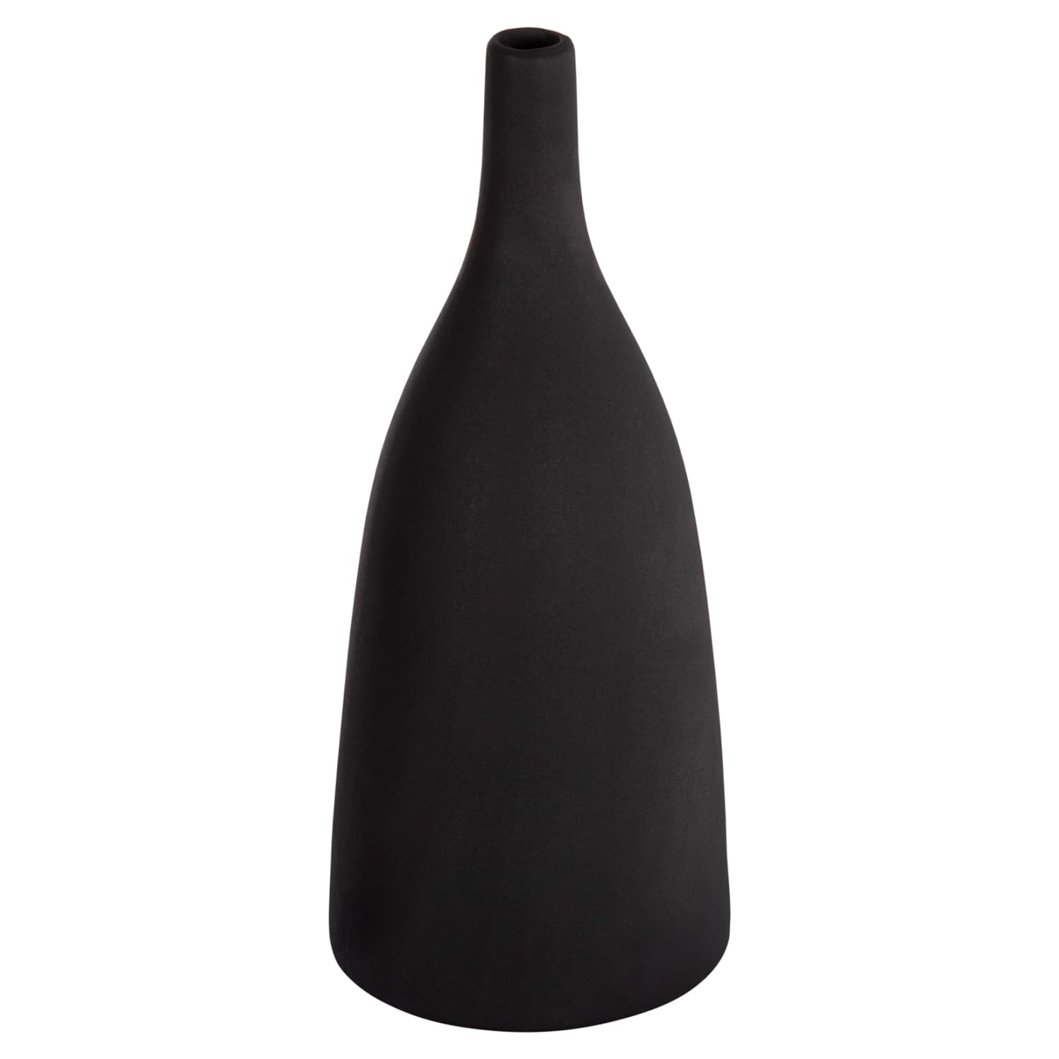 CERAMIC TABLE DECOR GALAD BLACK MATTE Φ14x33.5Hcm.