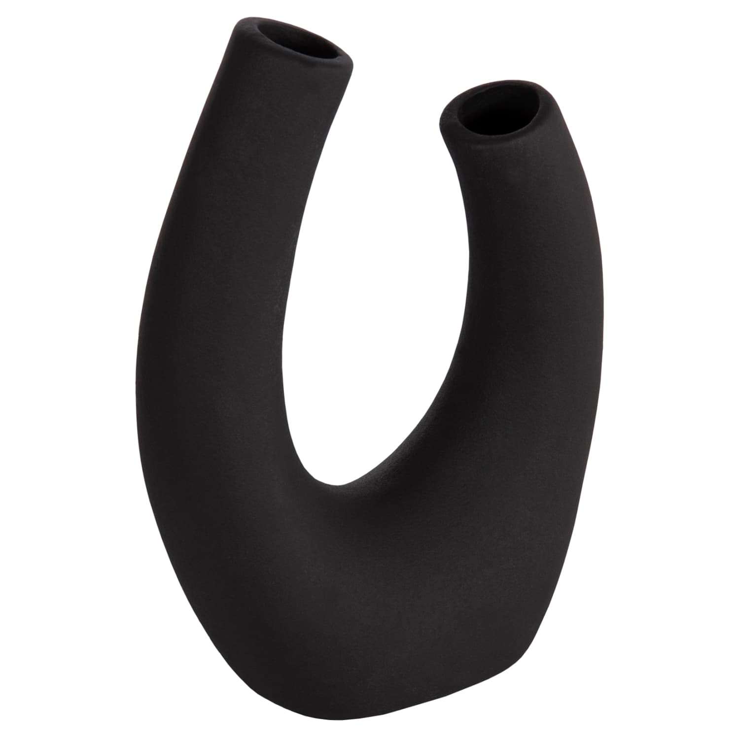 CERAMIC TABLE DECOR ELLIPTO BLACK MATTE 15x7x21,5Hcm.