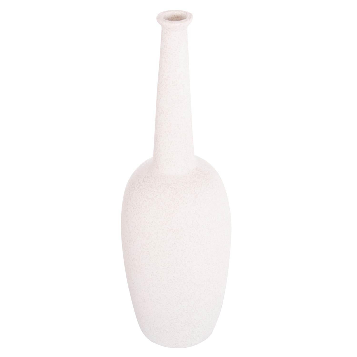 CERAMIC TABLE DECOR ELENDIL OFF WHITE WITH CRYSTALLIZATION Φ12x39.5Hcm.