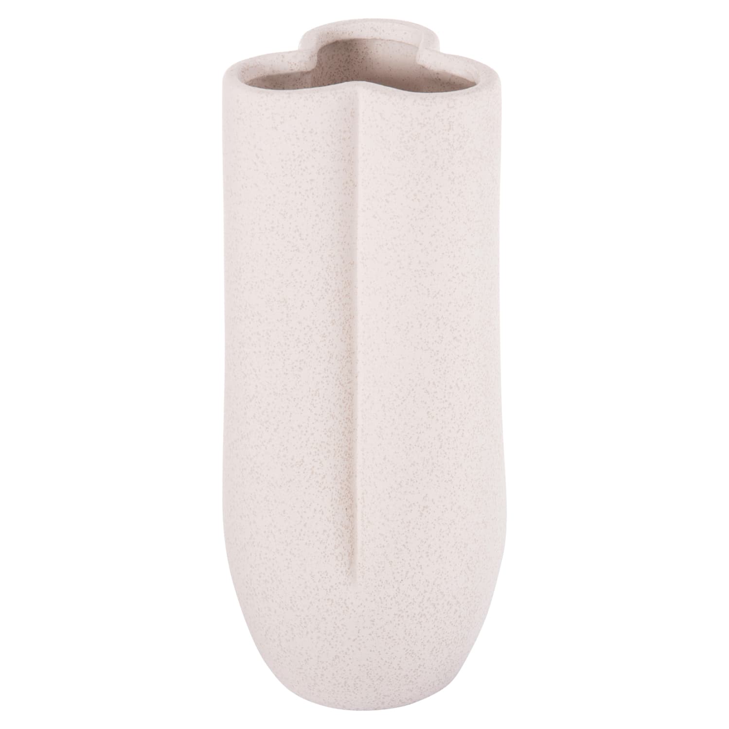 CERAMIC TABLE DECOR GLAZE OFF WHITE WITH CRYSTALLIZATION Φ14x34Hcm.