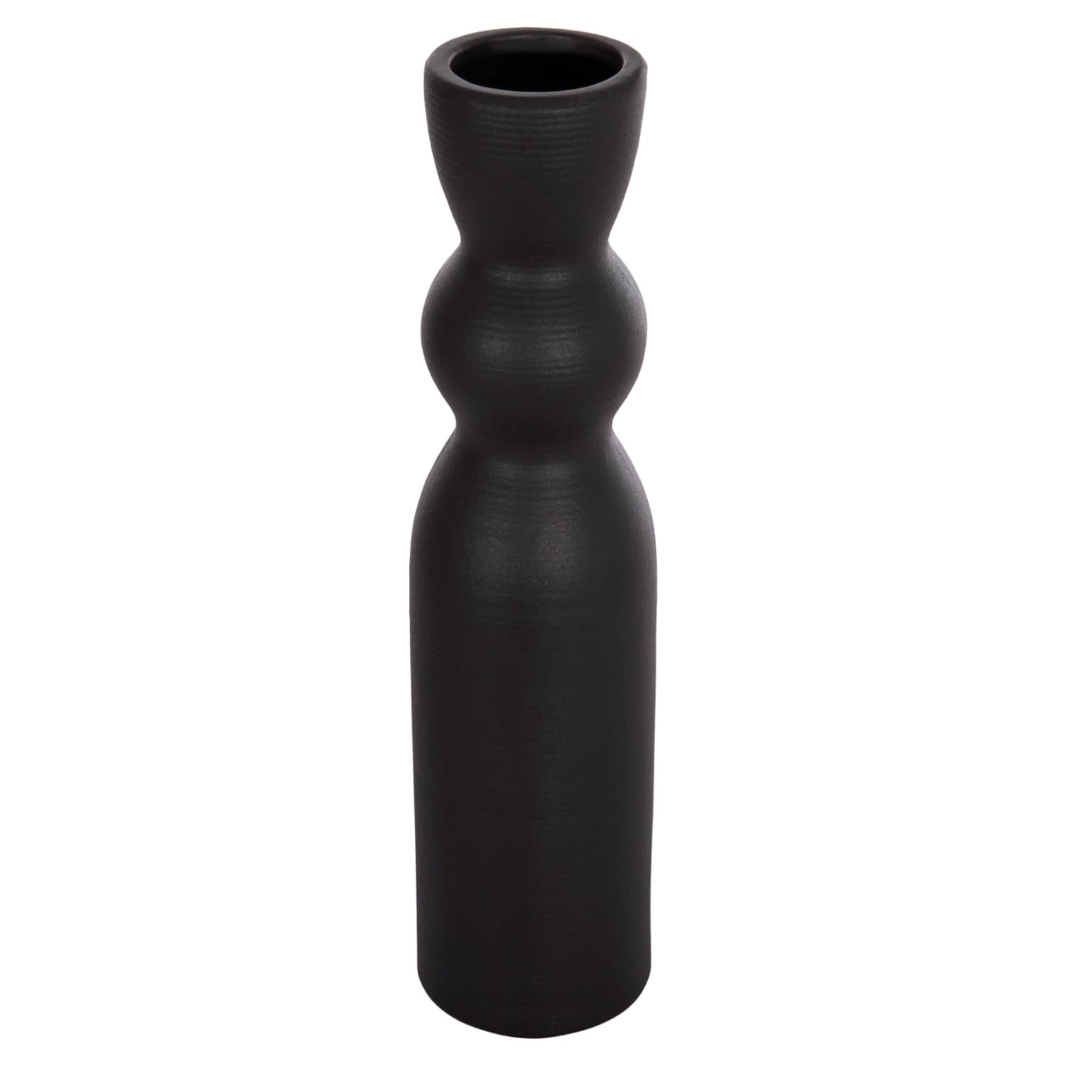 CERAMIC TABLE DECOR SCEPTER MATTE BLACK Φ8.5x35Hcm.