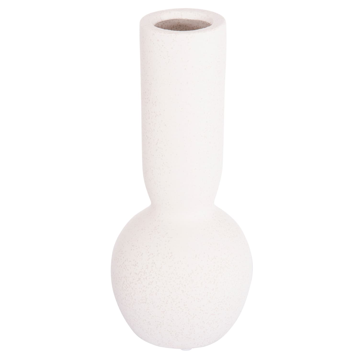 CERAMIC TABLE DECOR GALAD OFF WHITE WITH CRYSTALLIZATION Φ11x26Hcm.